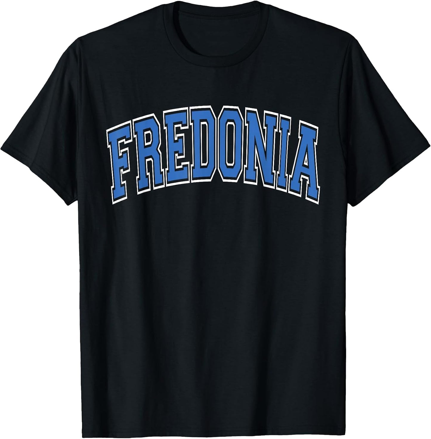 Fredonia Arched Blue Text