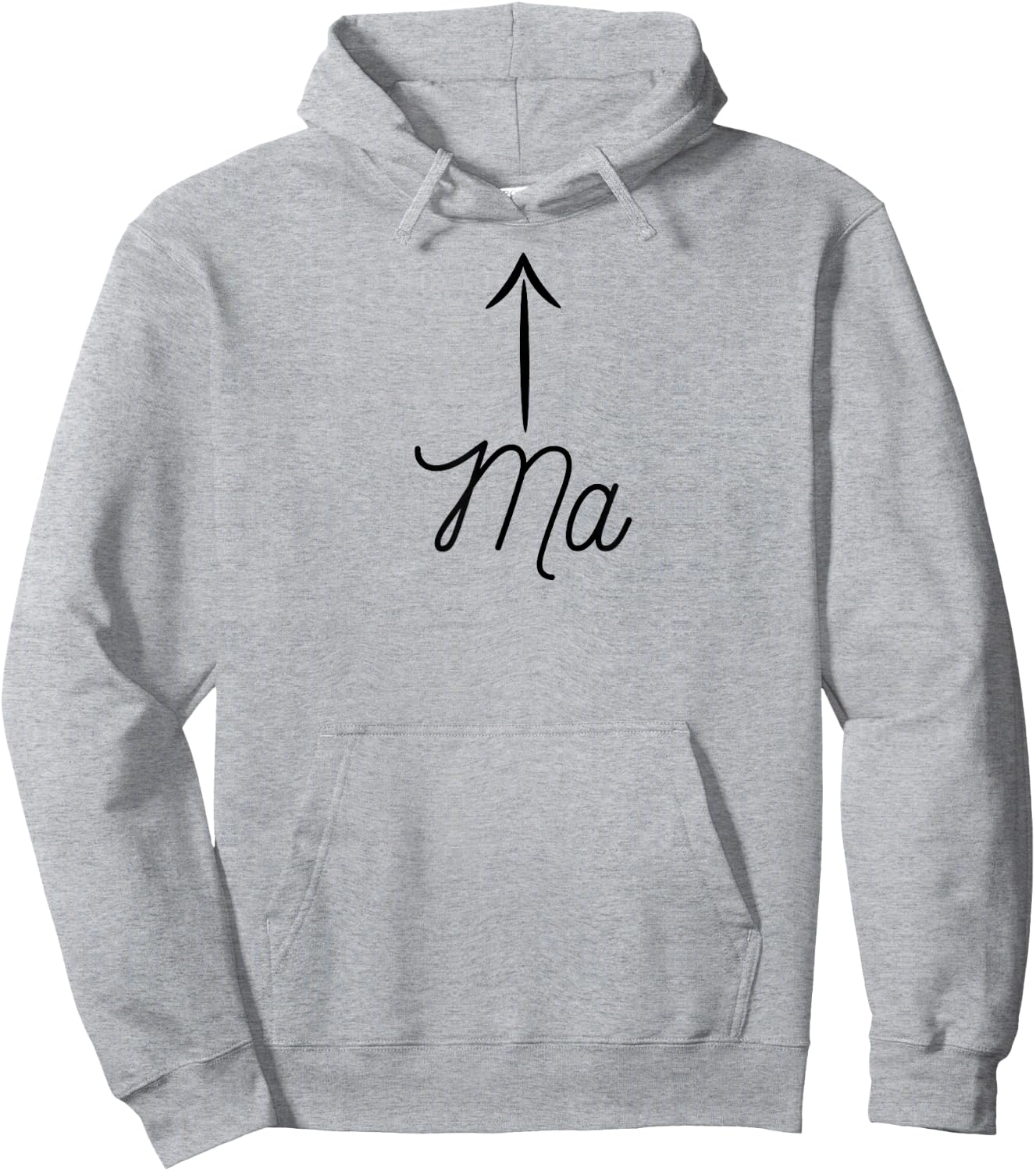 that says the word - Ma | Cute for moms Hoodie - Hoodie | Ash