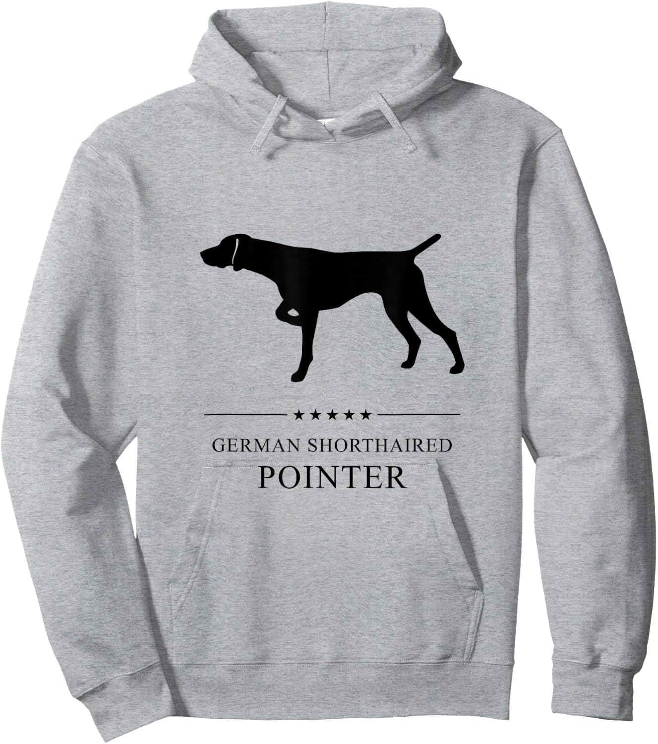 German Shorthaired Pointer Black Silhouette Hoodie - Hoodie | Ash