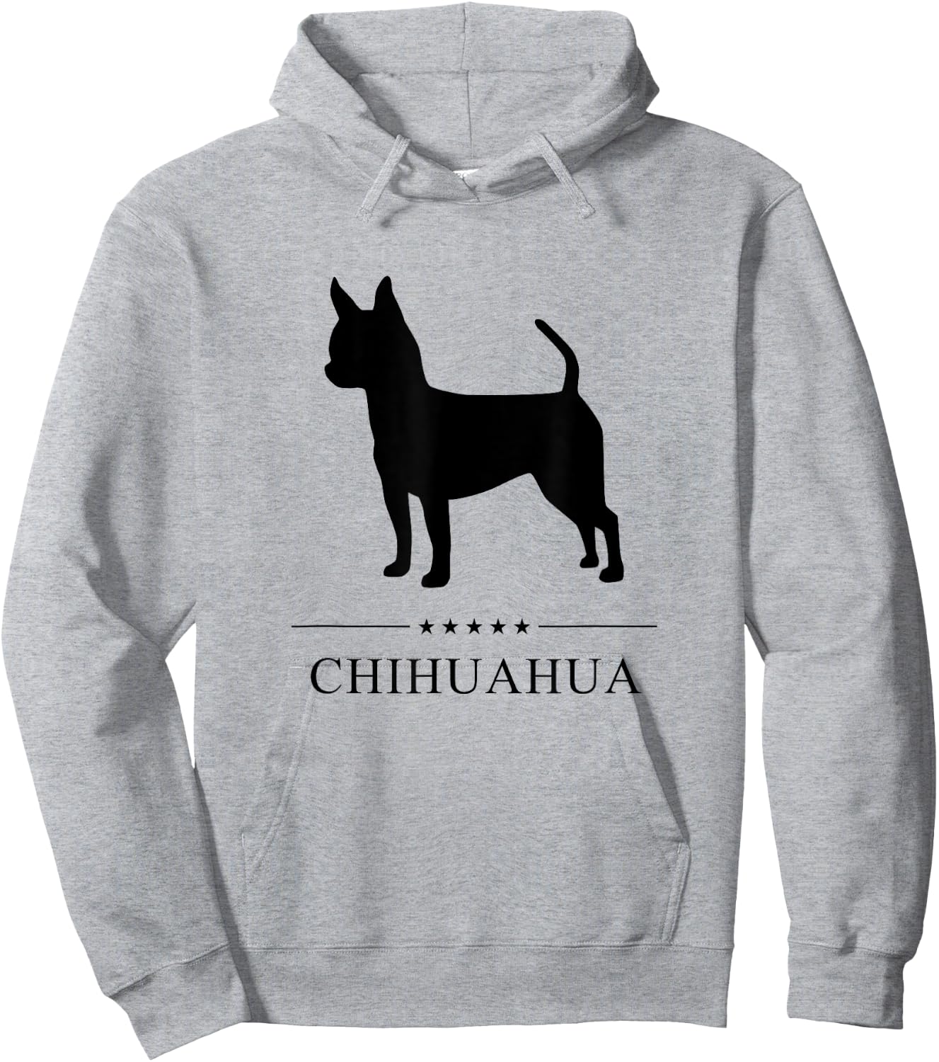 Smooth Chihuahua Black Silhouette Hoodie - Hoodie | Ash