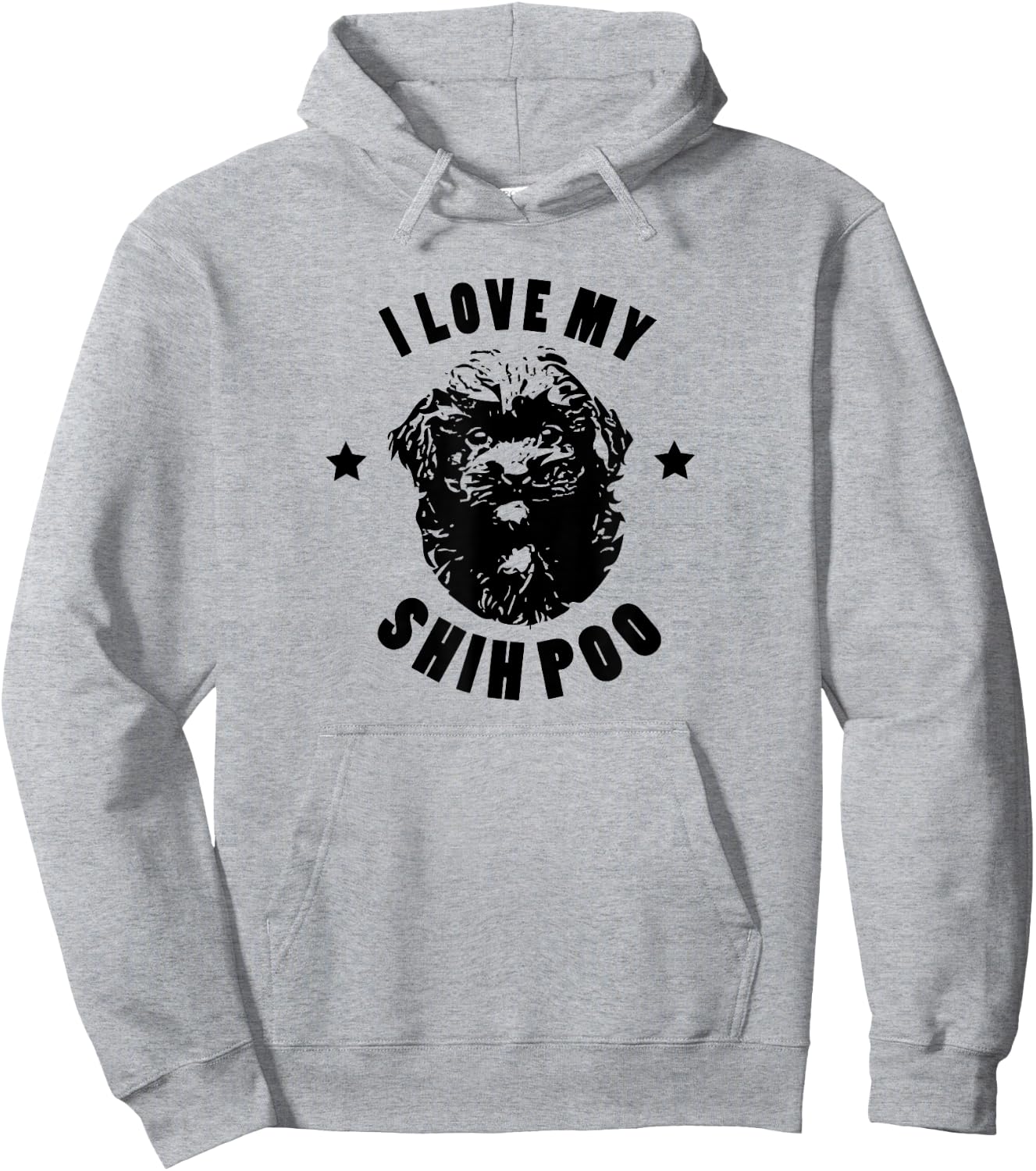 I Love My Shih Poo Hoodie - Hoodie | Ash