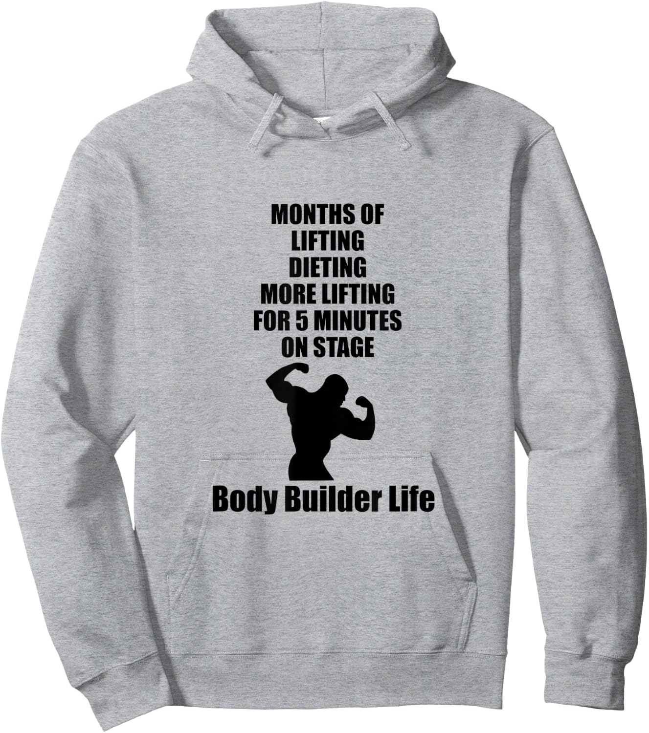 Body Builder Life Competition Lifting Stage Hoodie - Hoodie | Ash