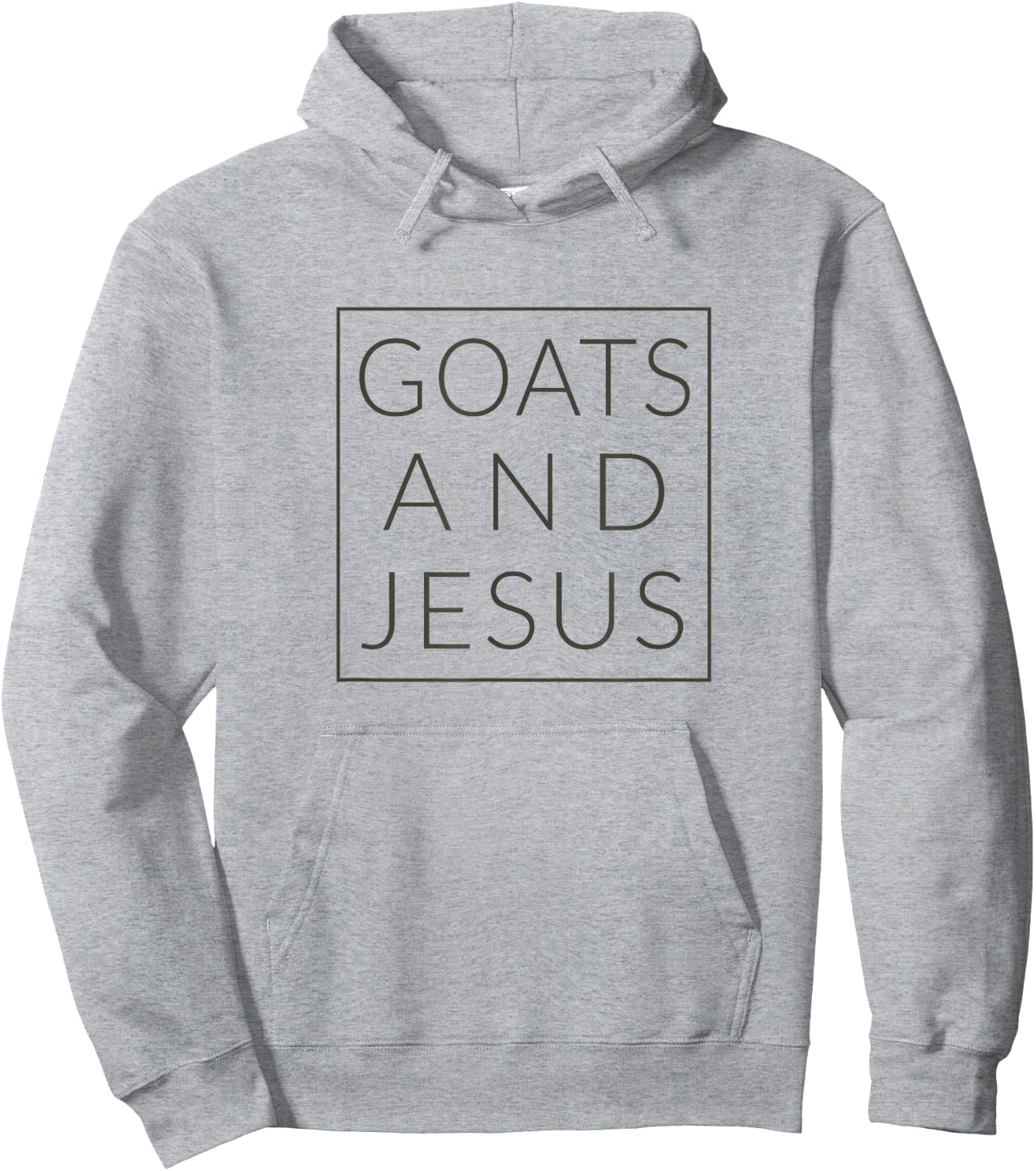 Goats and Jesus, Christian Minimal Fun Animal Hoodie - Hoodie | Ash