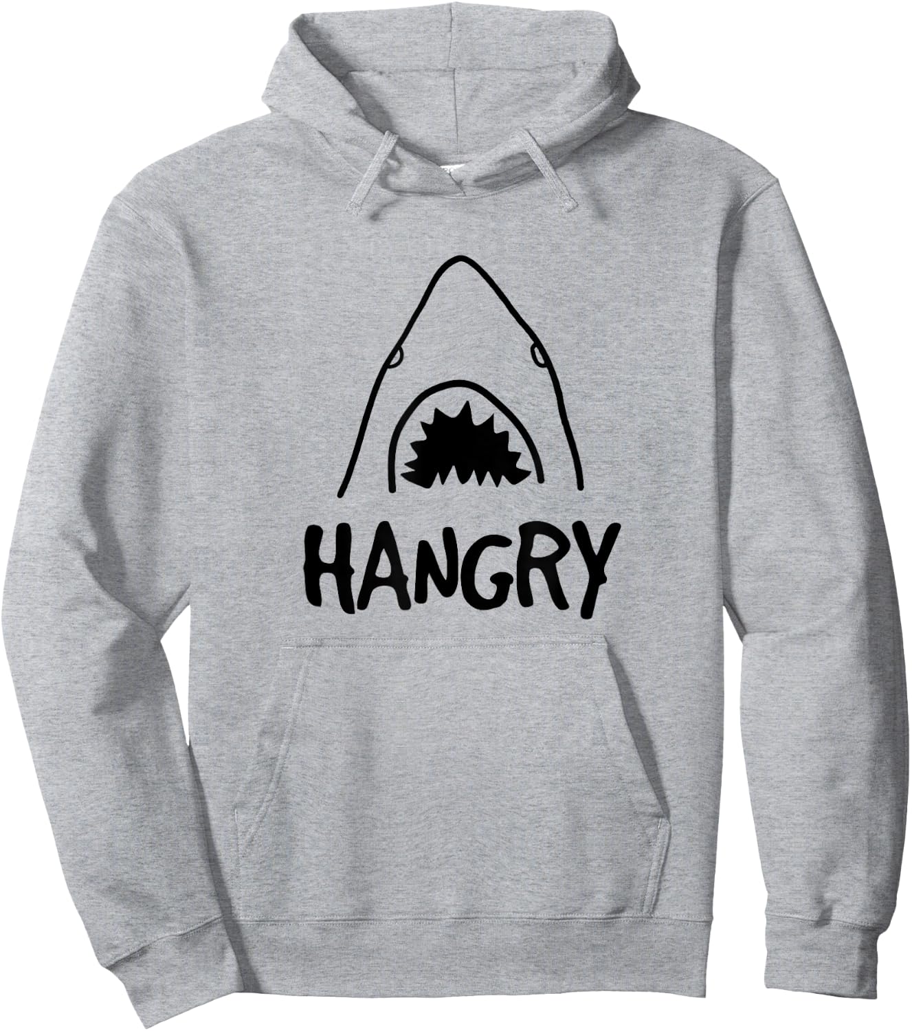 Hangry Shark Hoodie - Hoodie | Ash
