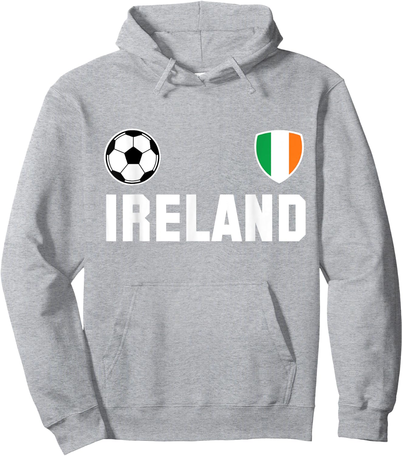 Ireland Soccer 2017, Football Hoodie - Hoodie | Ash