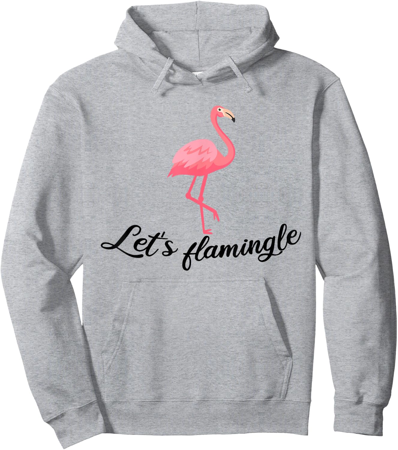 Let's flamingle Funny Tropical Flamingo Bird Hoodie - Hoodie | Ash