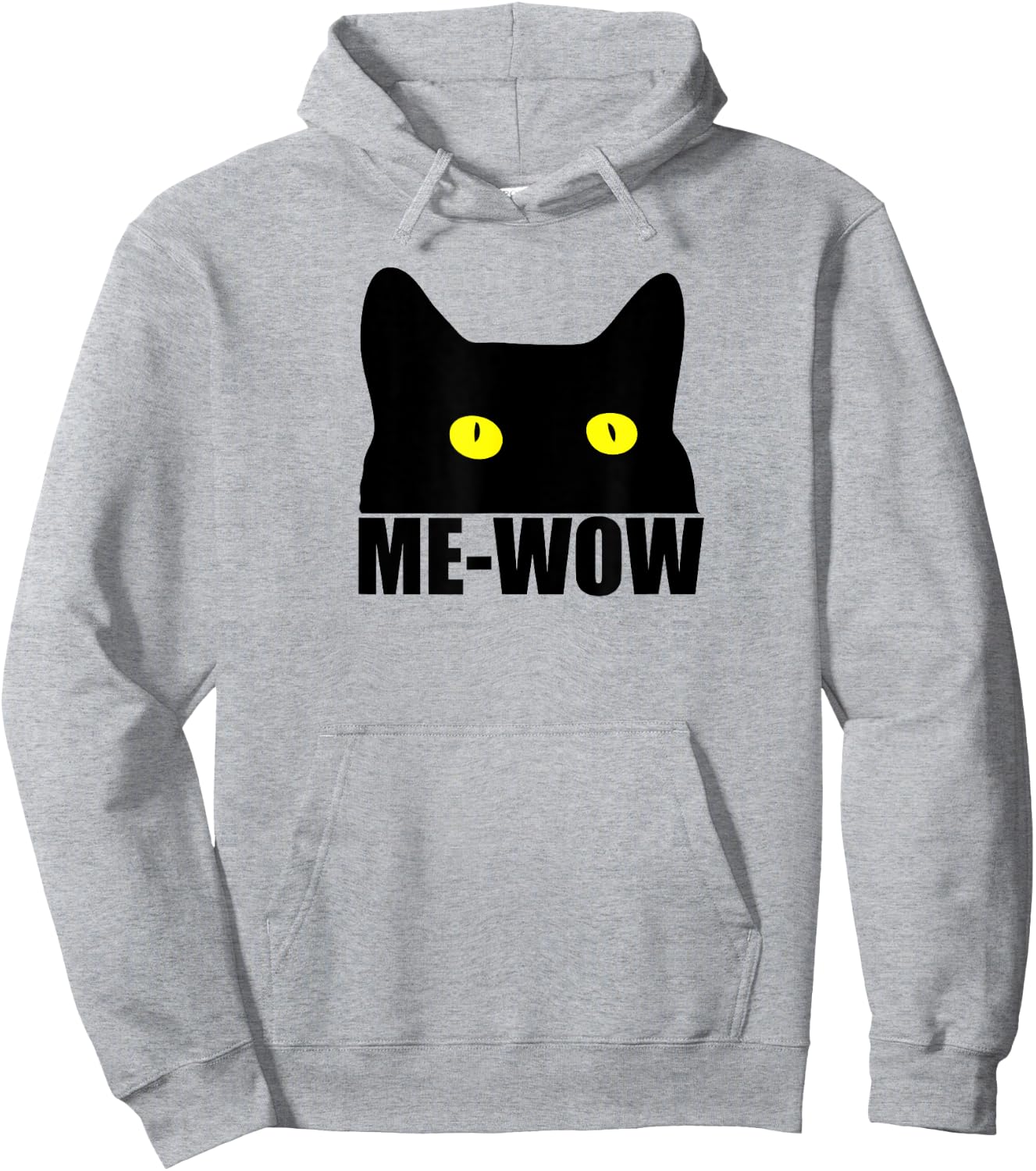 Me-Wow - Funny Adult Gifts Hoodie - Hoodie | Ash