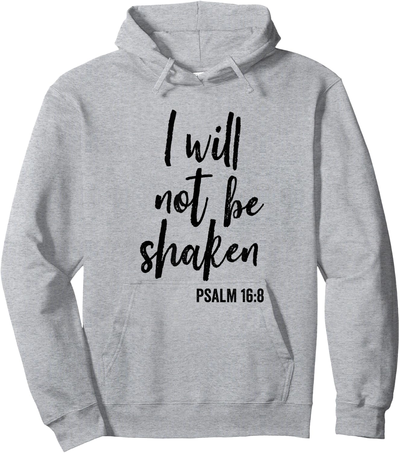 I Will Not Be Shaken Faith in God and Christ Hoodie - Hoodie | Ash