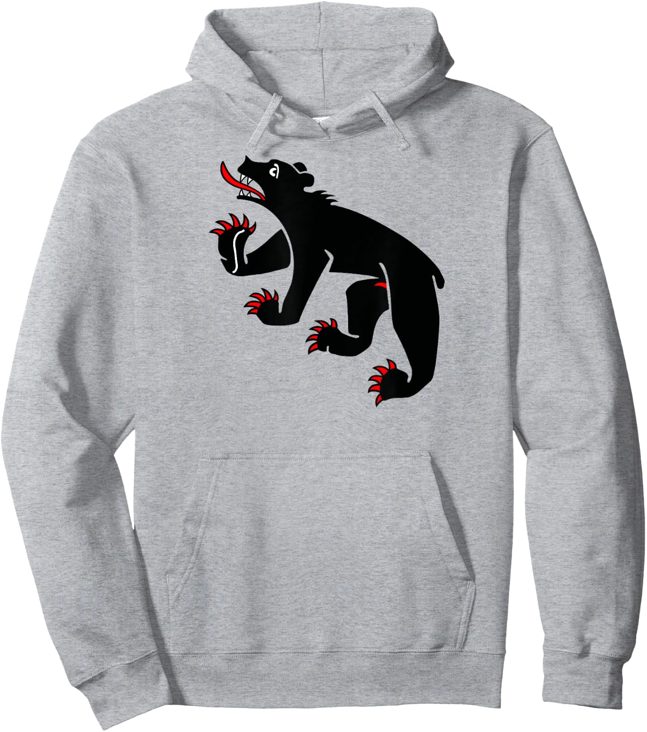 Bern Bear - Swiss City and Canton Crest Hoodie - Hoodie | Ash