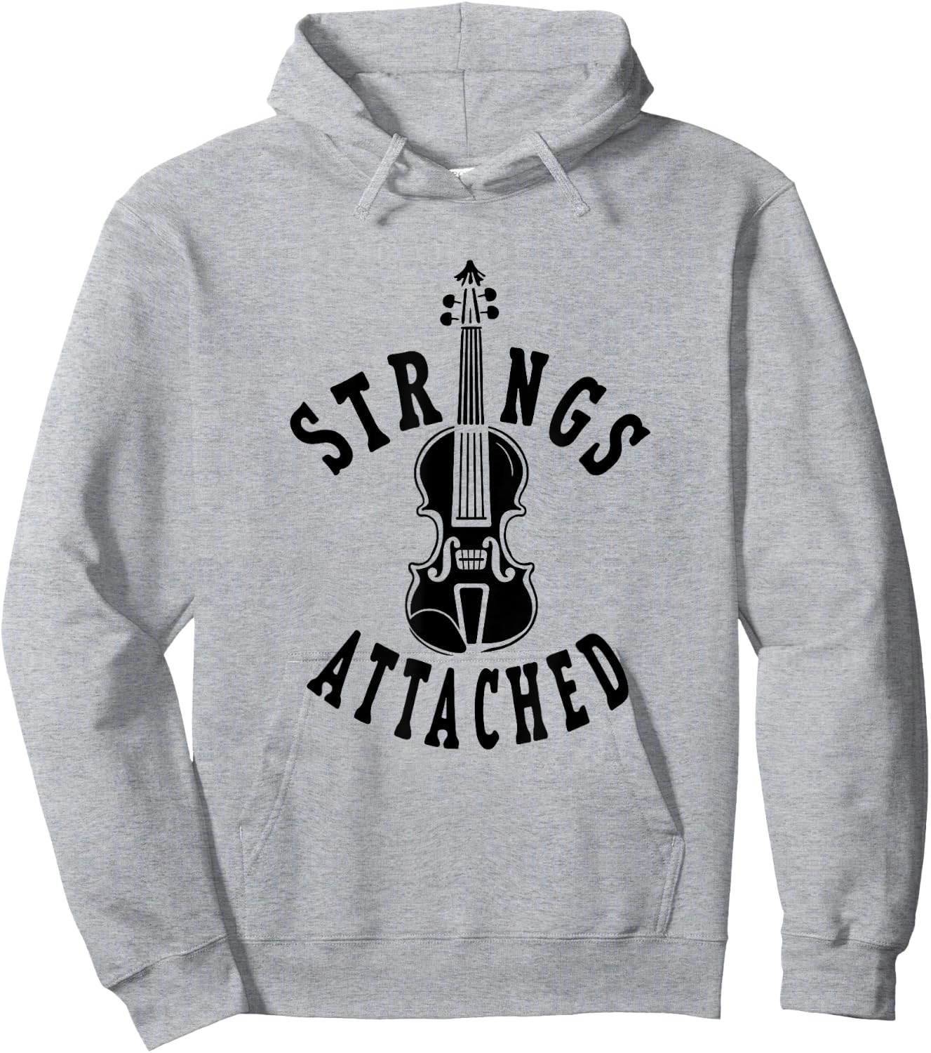 Strings Attached - Funny Violin Hoodie - Hoodie | Ash