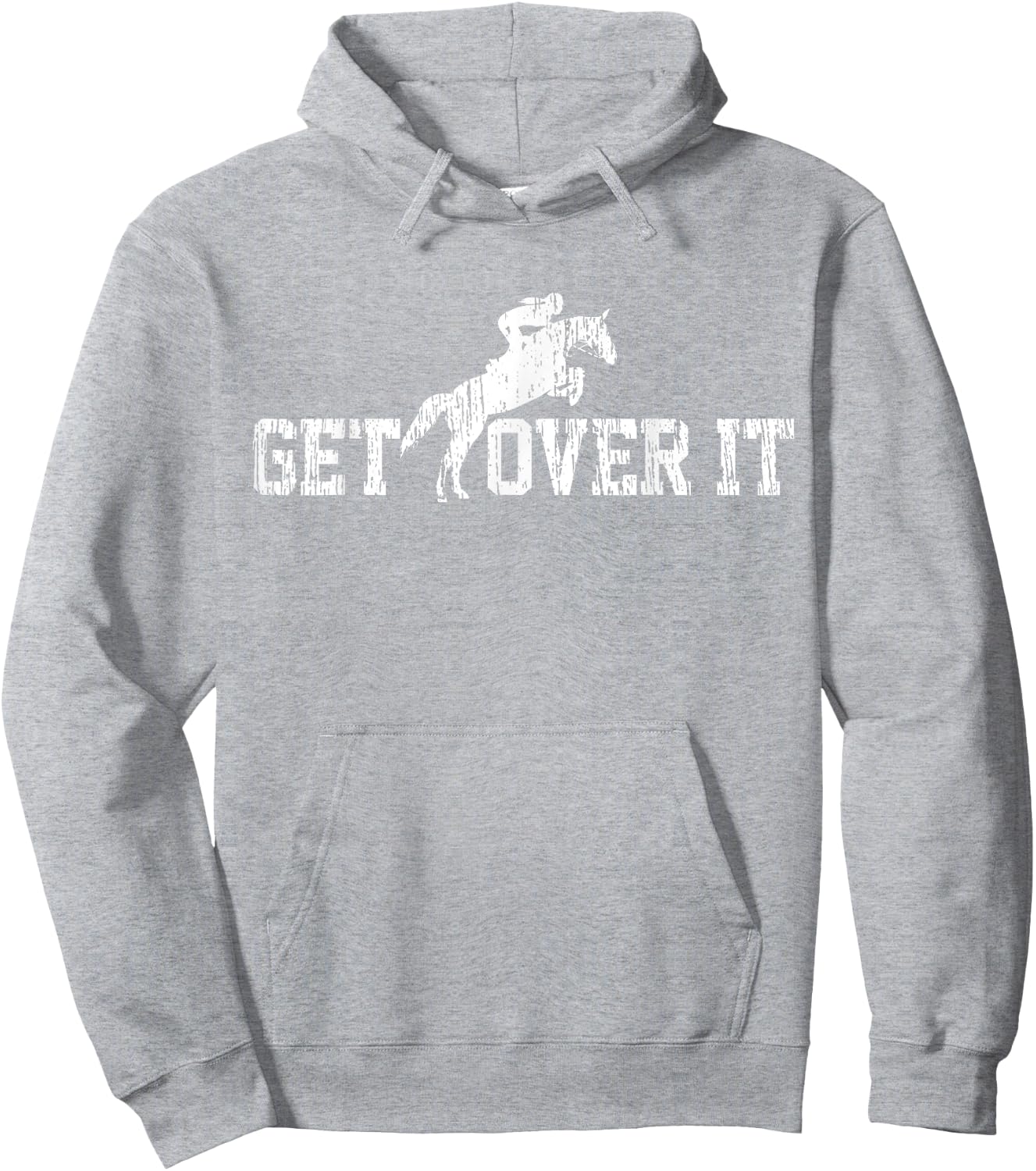 Show Jumping Horse Vintage Gift Horse Riding Hoodie - Hoodie | Ash