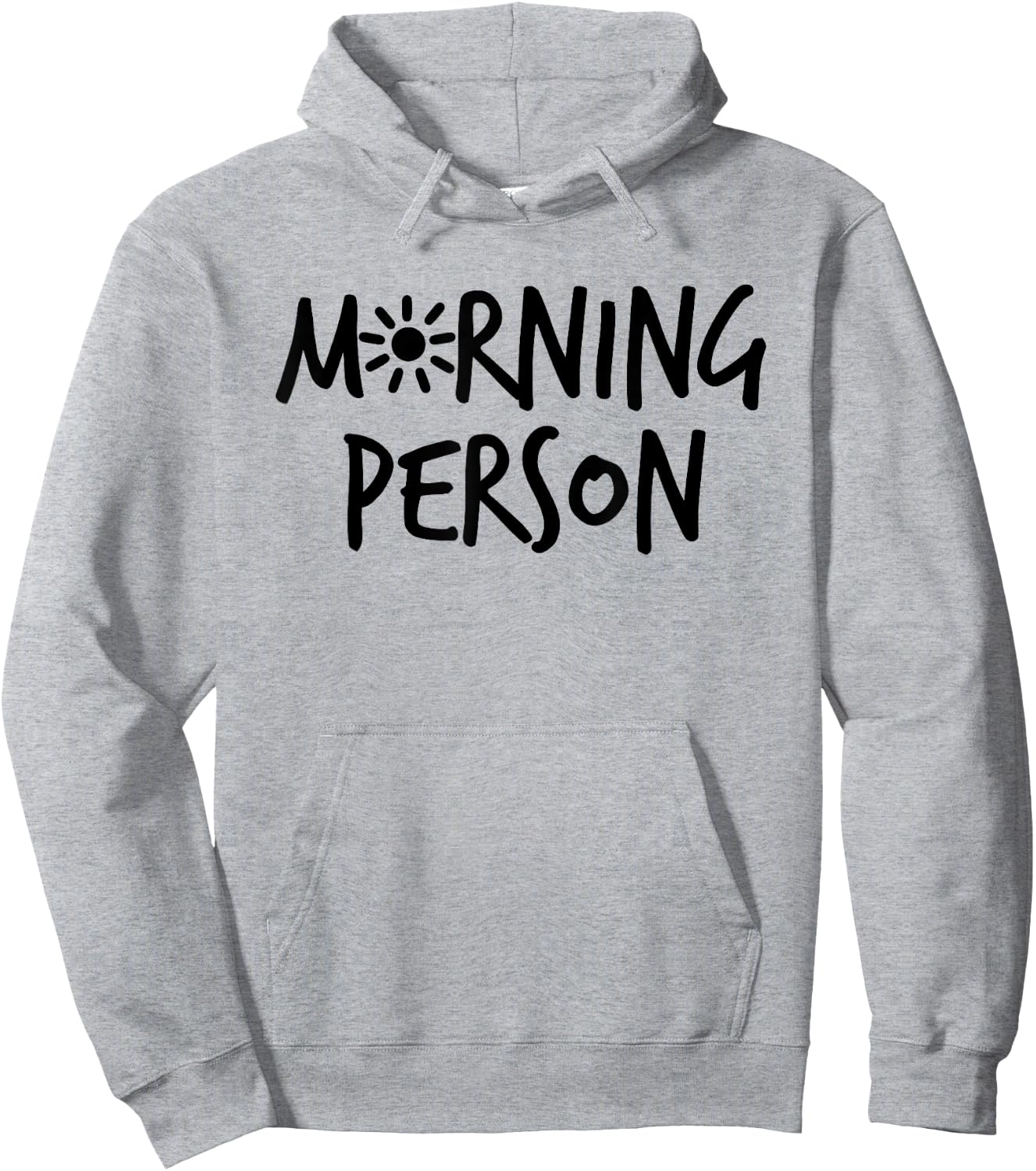 Morning Person Graphic Design Hoodie - Hoodie | Ash