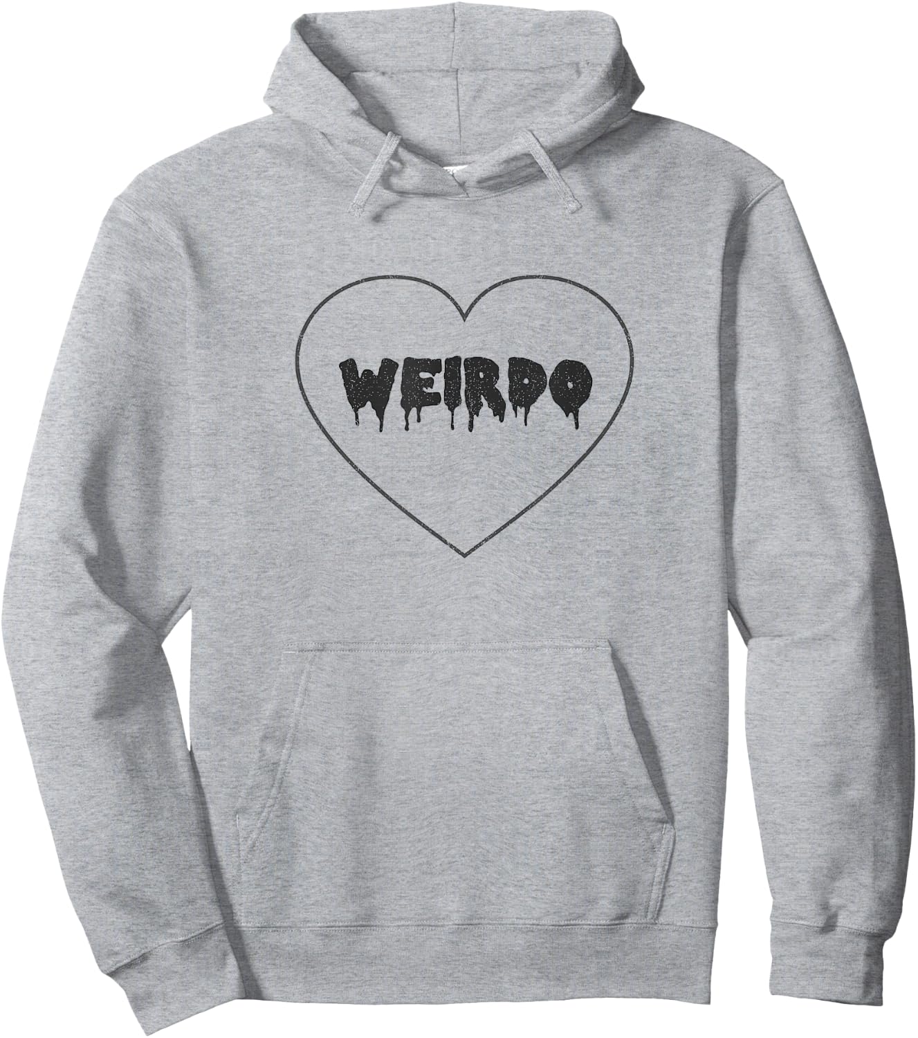 Pastel Goth Kawaii Weirdo Vintage Heart Drip Hoodie - Hoodie | Ash