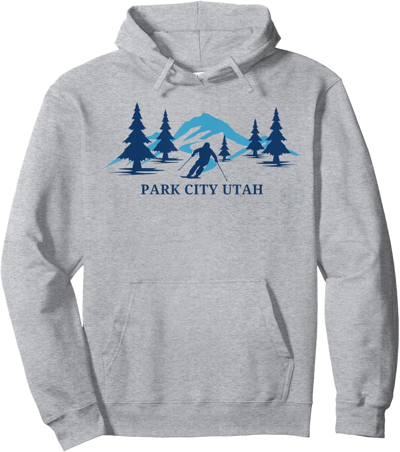 Park City Utah Ski Resort Mountains Hoodie - Hoodie | Ash