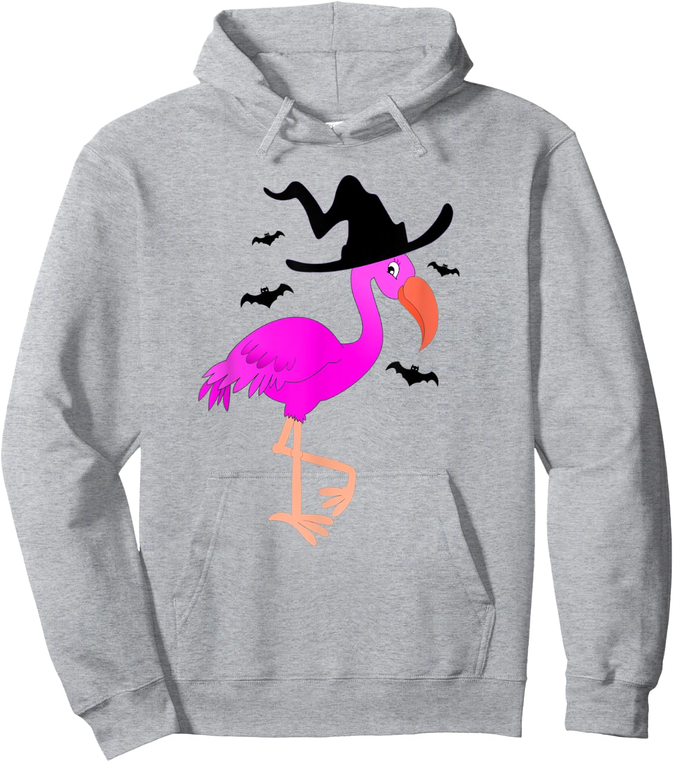 Flamingo Witch Halloween Hoodie - Hoodie | Ash