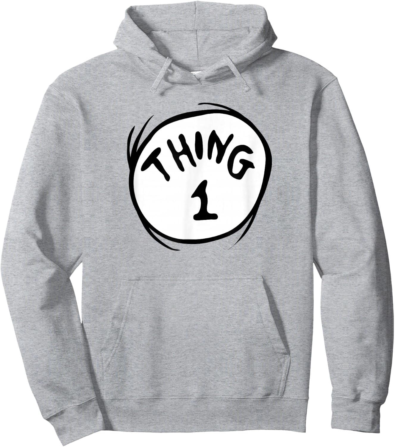 Dr. Seuss Thing 1 Emblem Hoodie - Hoodie | Ash