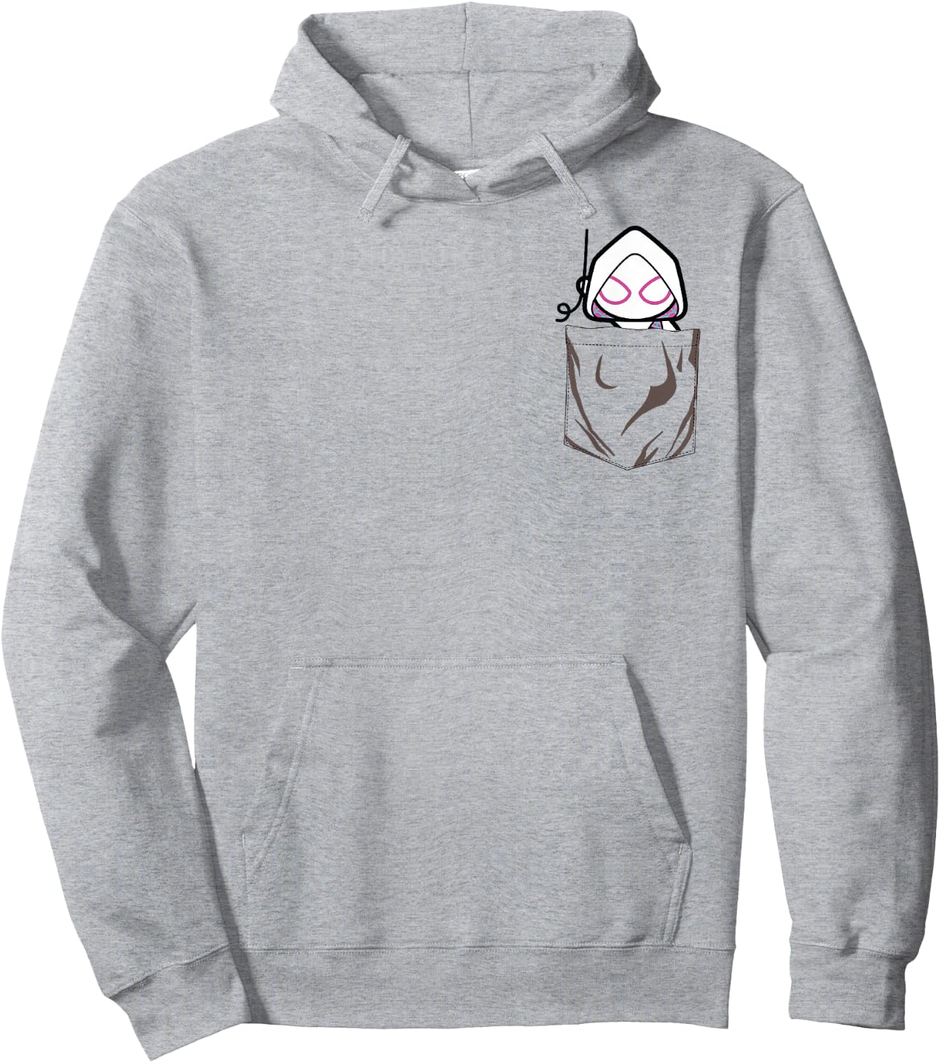 Marvel Spider Gwen Left Chest Hoodie - Hoodie | Ash