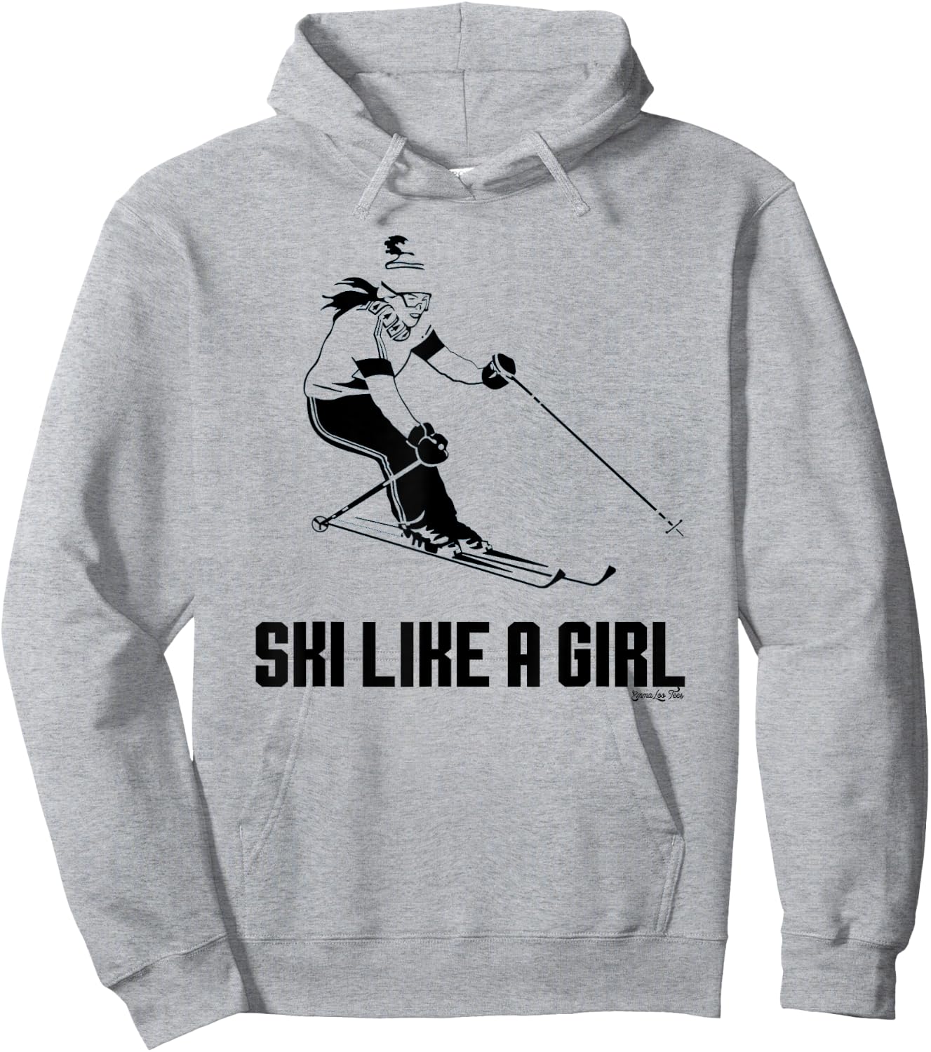 Ski Like a girl - try to keep up Women's Shirt Hoodie - Hoodie | Ash