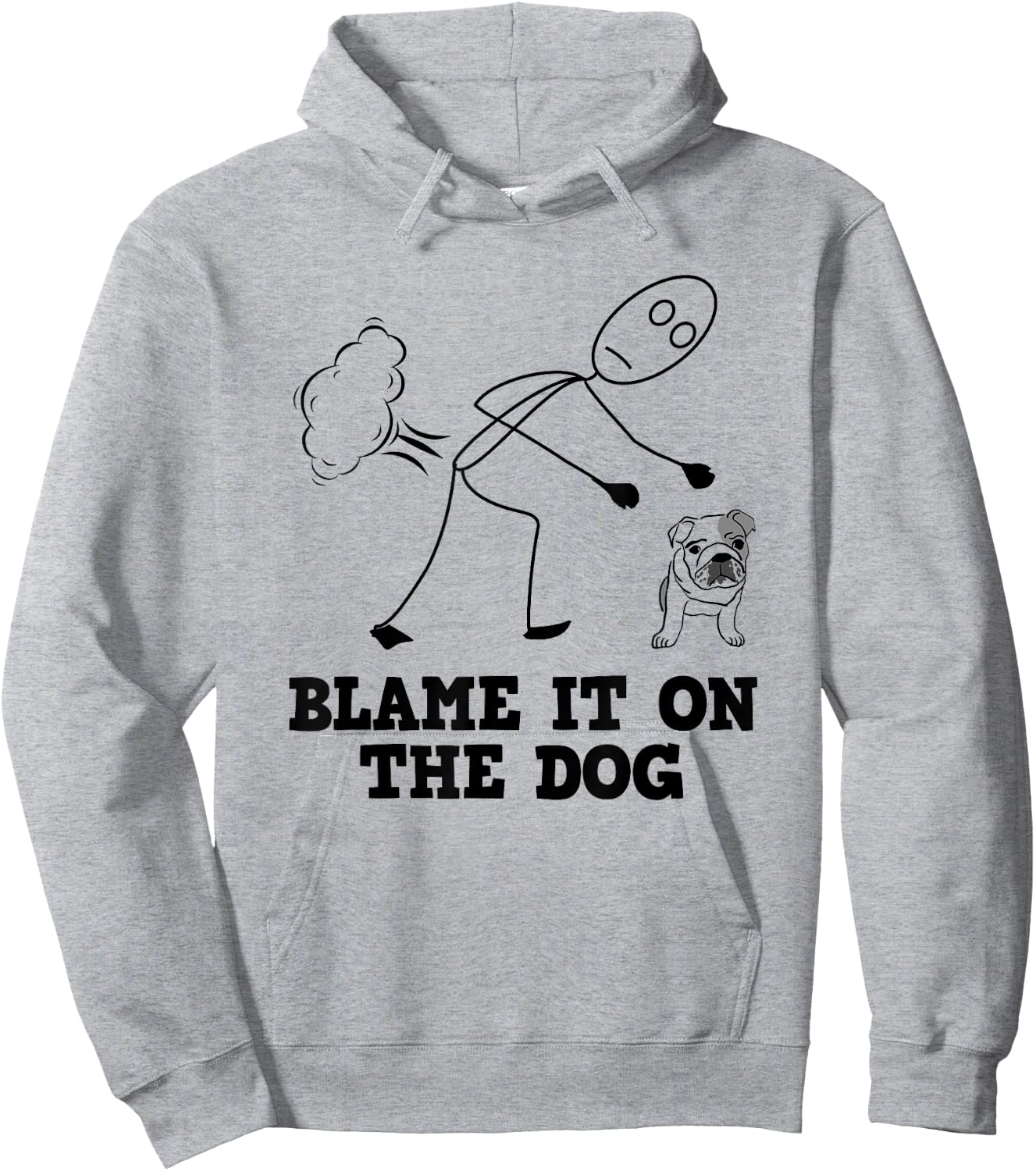 Funny Blame It On The Dog - Meme Fart Humor Hoodie - Hoodie | Ash