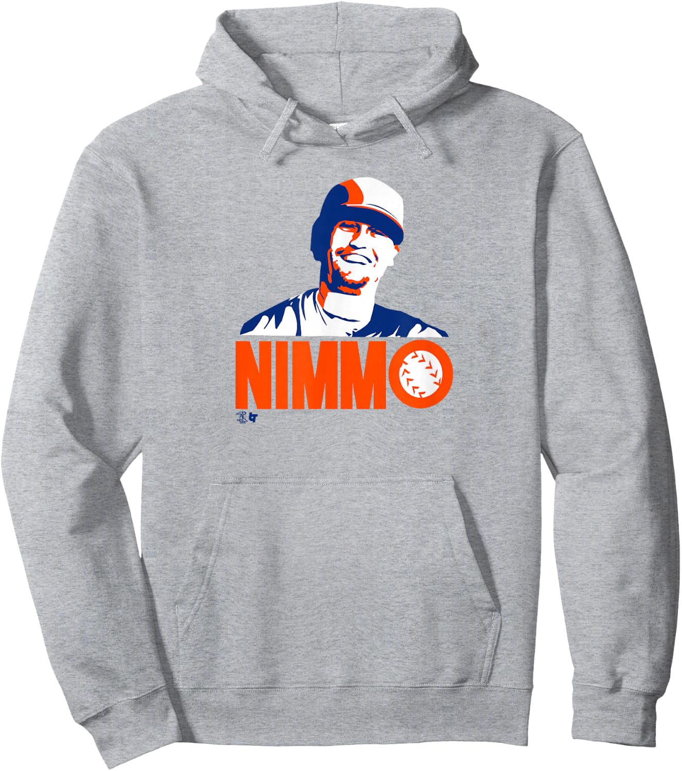 Brandon Nimmo - Nimmo Smile - New York Baseball Hoodie - Hoodie | Ash