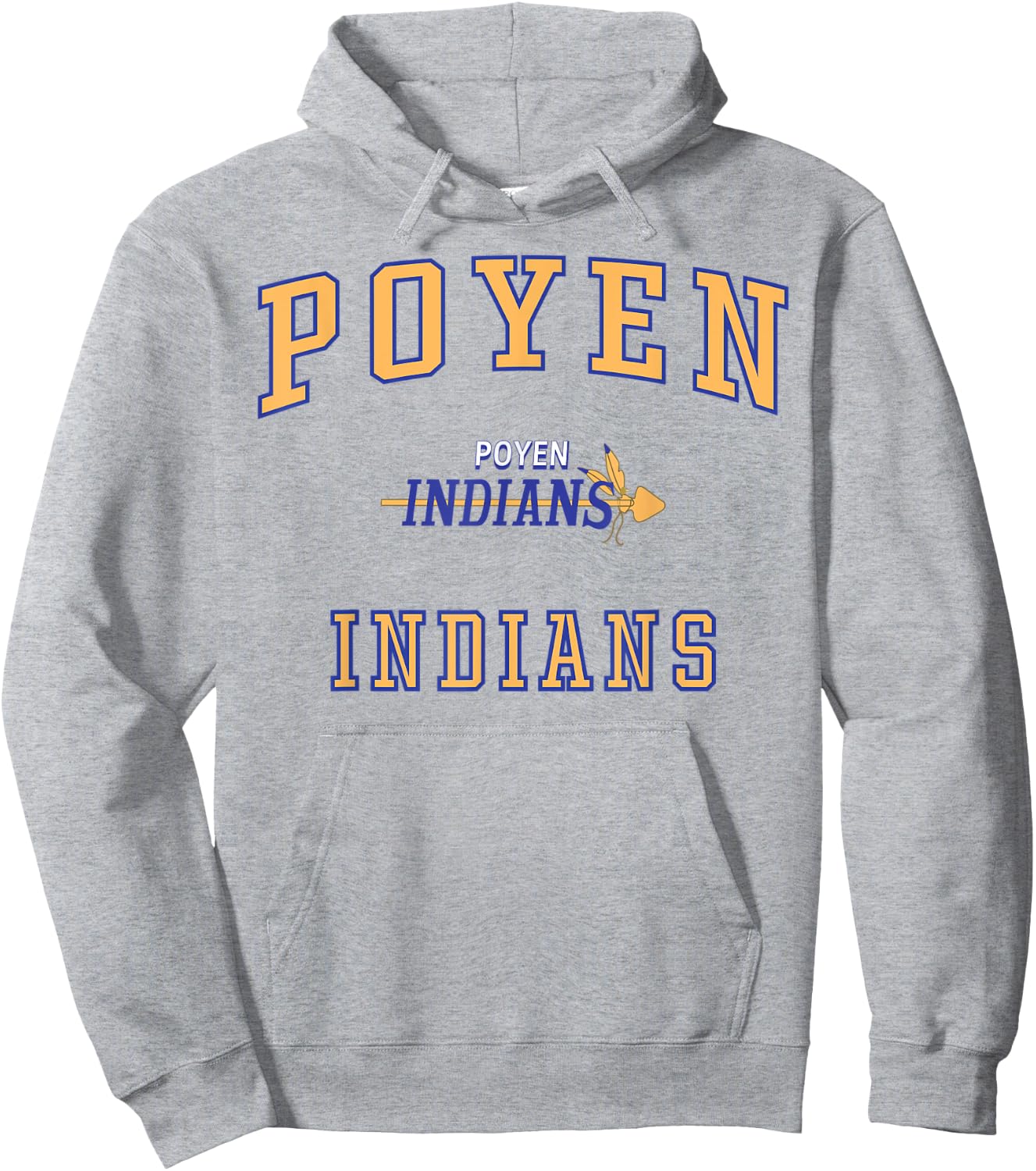 Poyen High School Indians C1 Hoodie - Hoodie | Ash