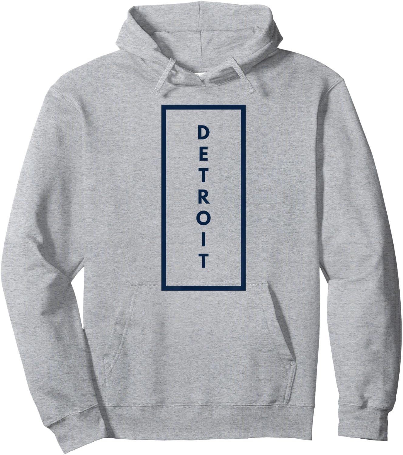 Detroit Orange and Blue Baseball T Shirt Tiger Hoodie - Hoodie | Ash