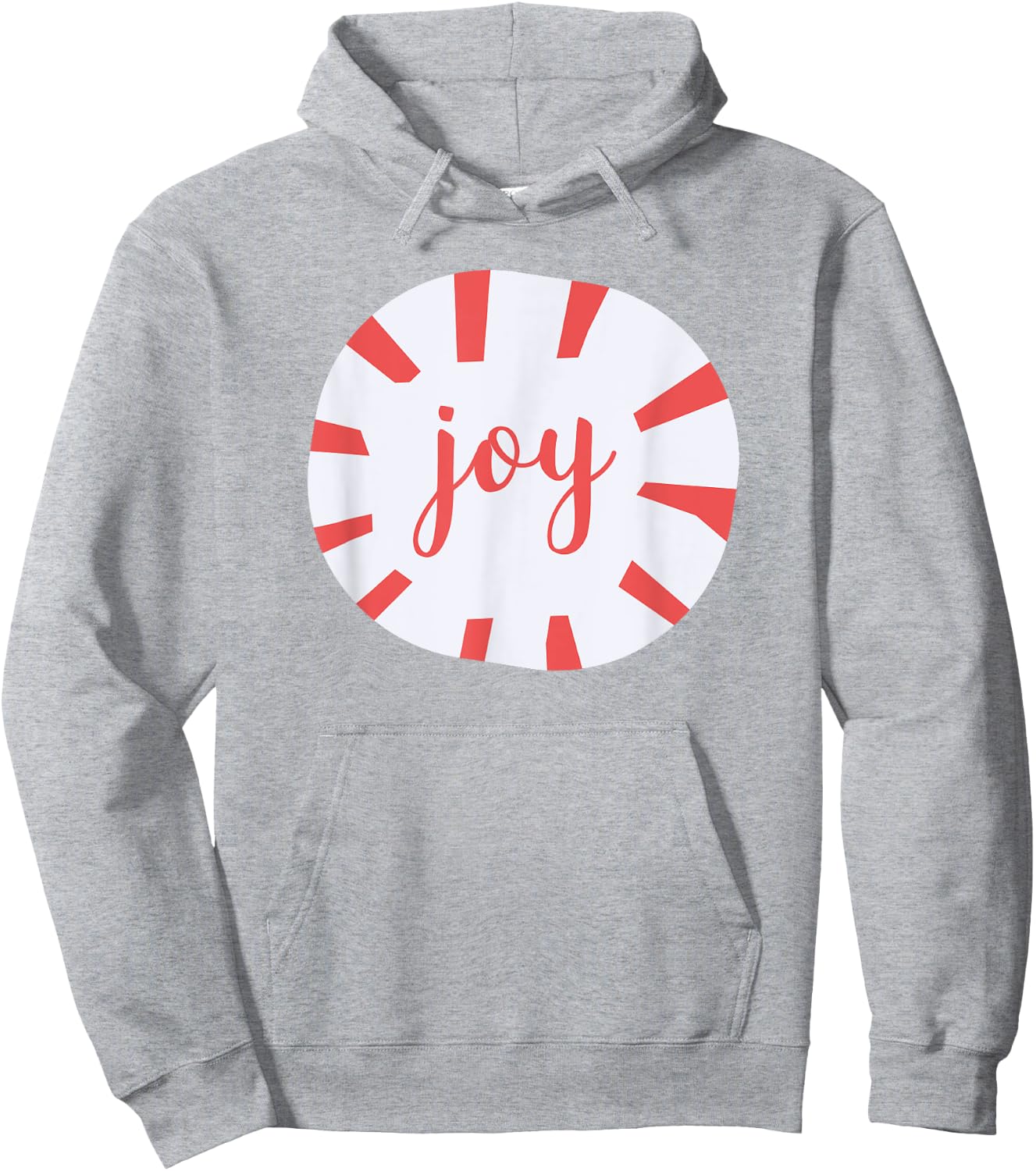 Joy - Peppermint Christmas Hoodie - Hoodie | Ash