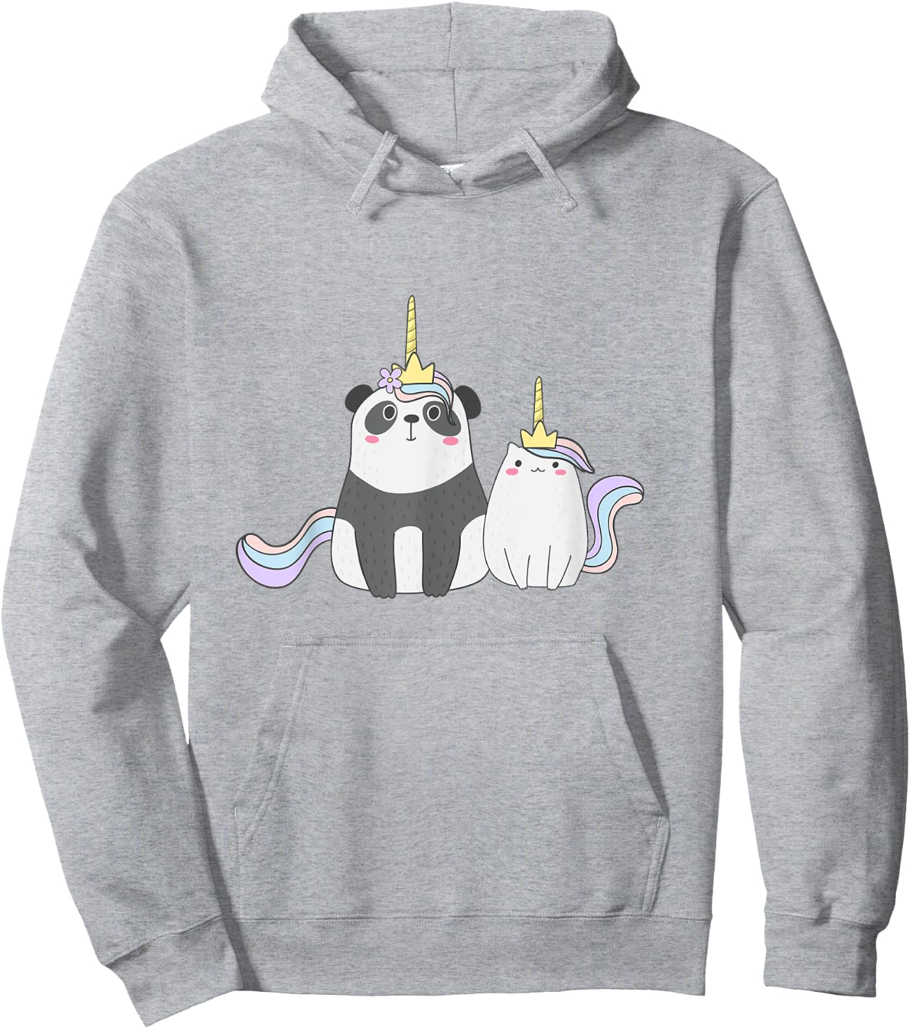 Cute Pandacorn and Caticorn Magical Creature Hoodie - Hoodie | Ash