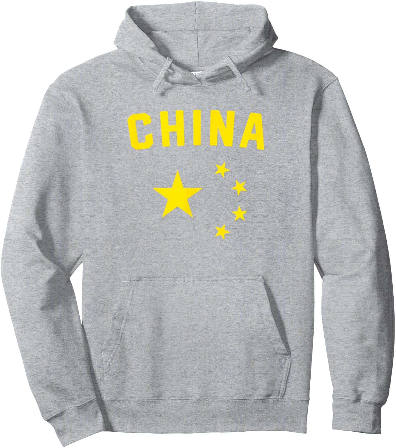 I Love China Minimalist Chinese Flag Hoodie - Hoodie | Ash