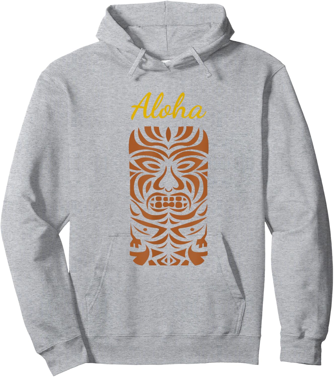 Hawaii Tiki Polynesian Big Kahuna Retro Hipster Hoodie - Hoodie | Ash