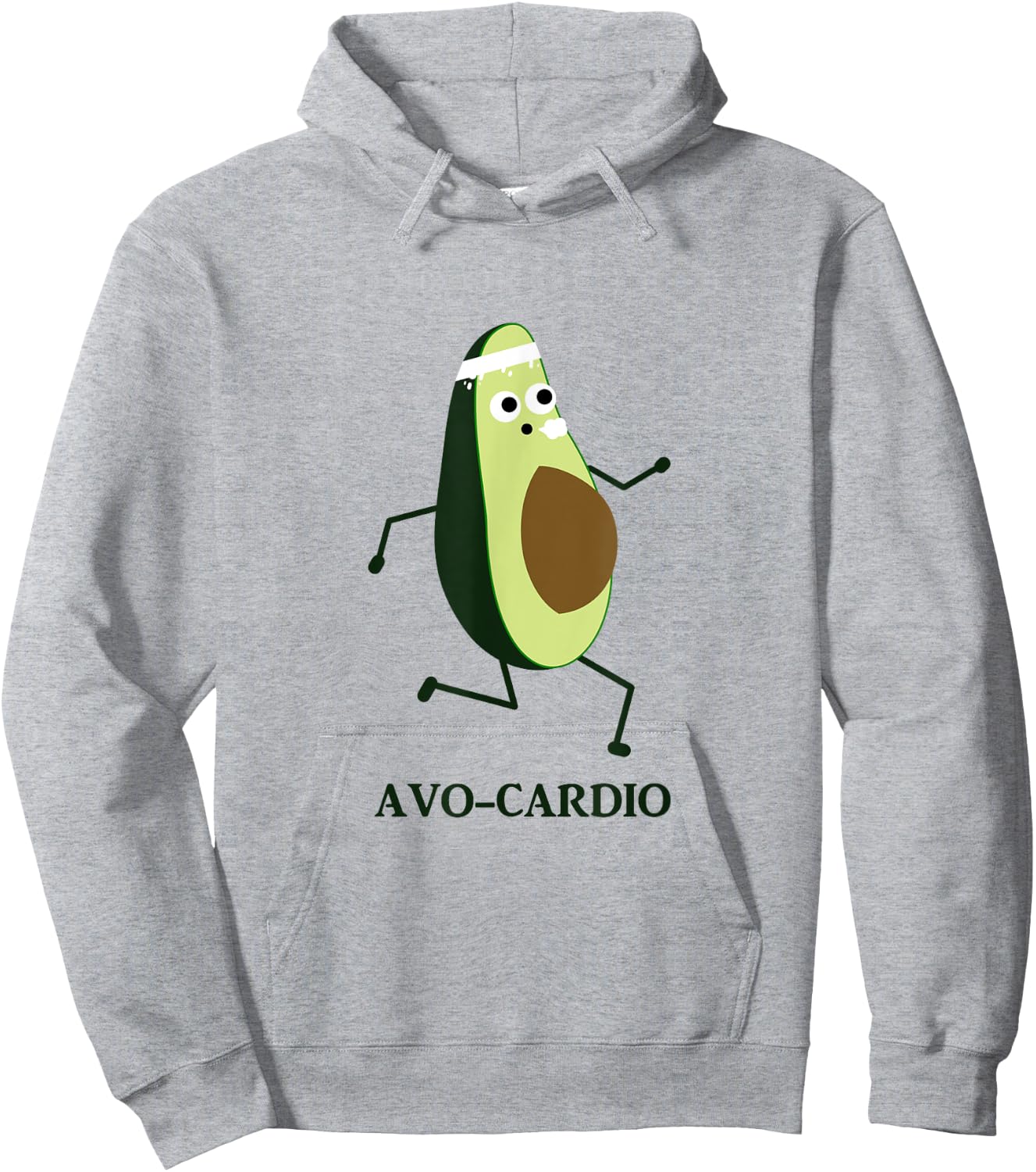 Avocardio - Running Avocado Men Women T Shirt Hoodie - Hoodie | Ash
