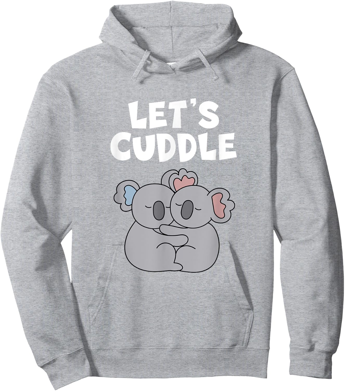 Let's Cuddle Funny Koala Couple Cuddling Hoodie - Hoodie | Ash