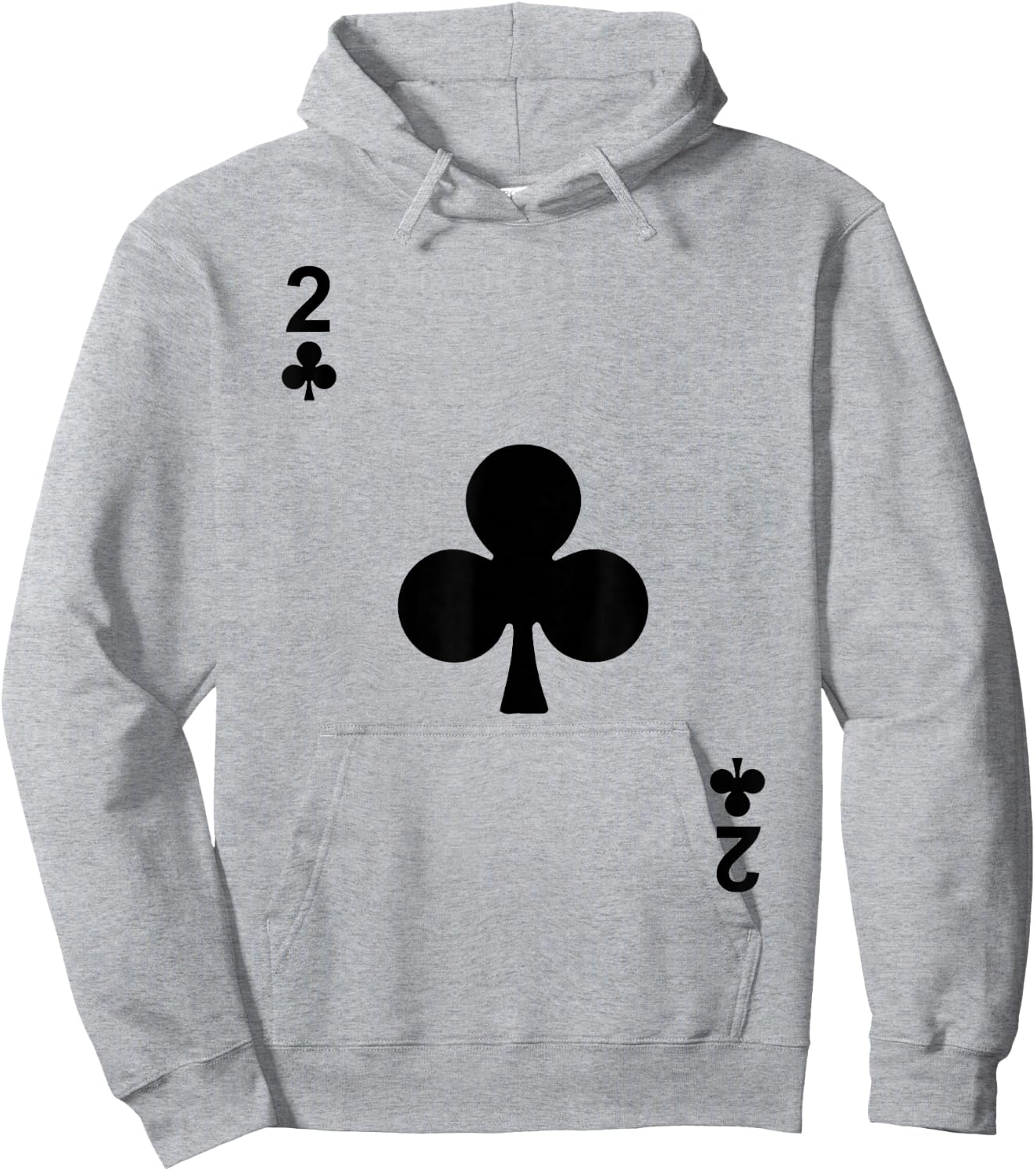 Two of Clubs 2 Blackjack Playing Cards Hoodie - Hoodie | Ash