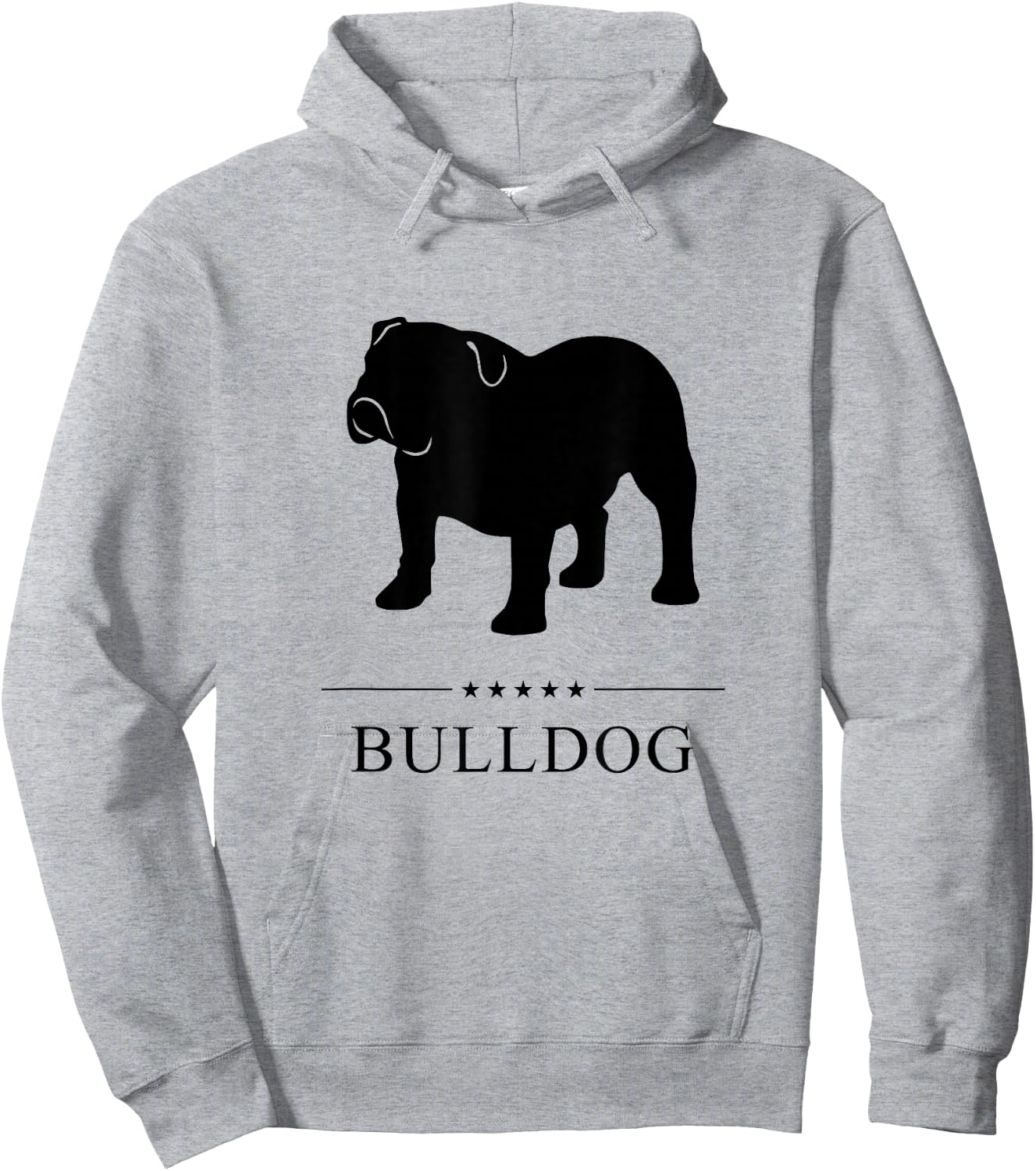 Bulldog Black Silhouette Women Girls Kids Hoodie - Hoodie | Ash