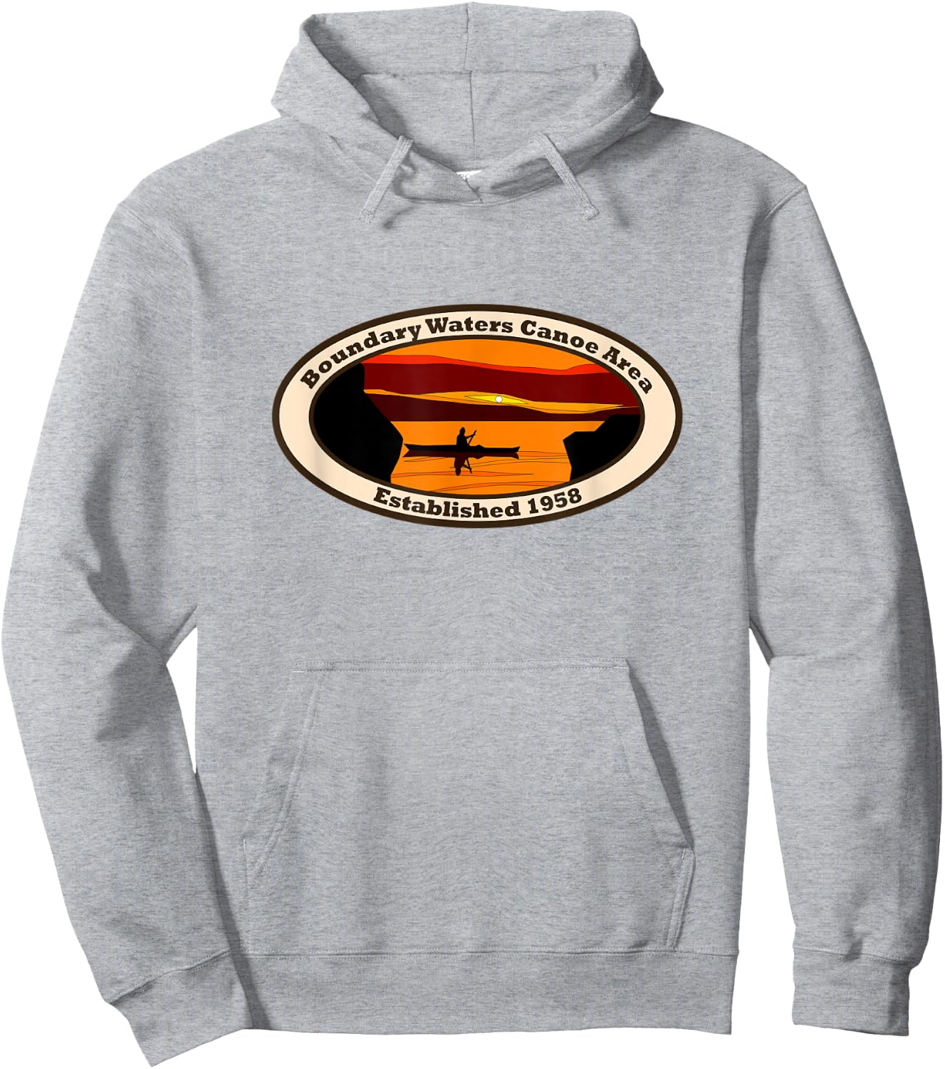 BWCA Boundary Waters Canoe Area Minnesota Hoodie - Hoodie | Ash