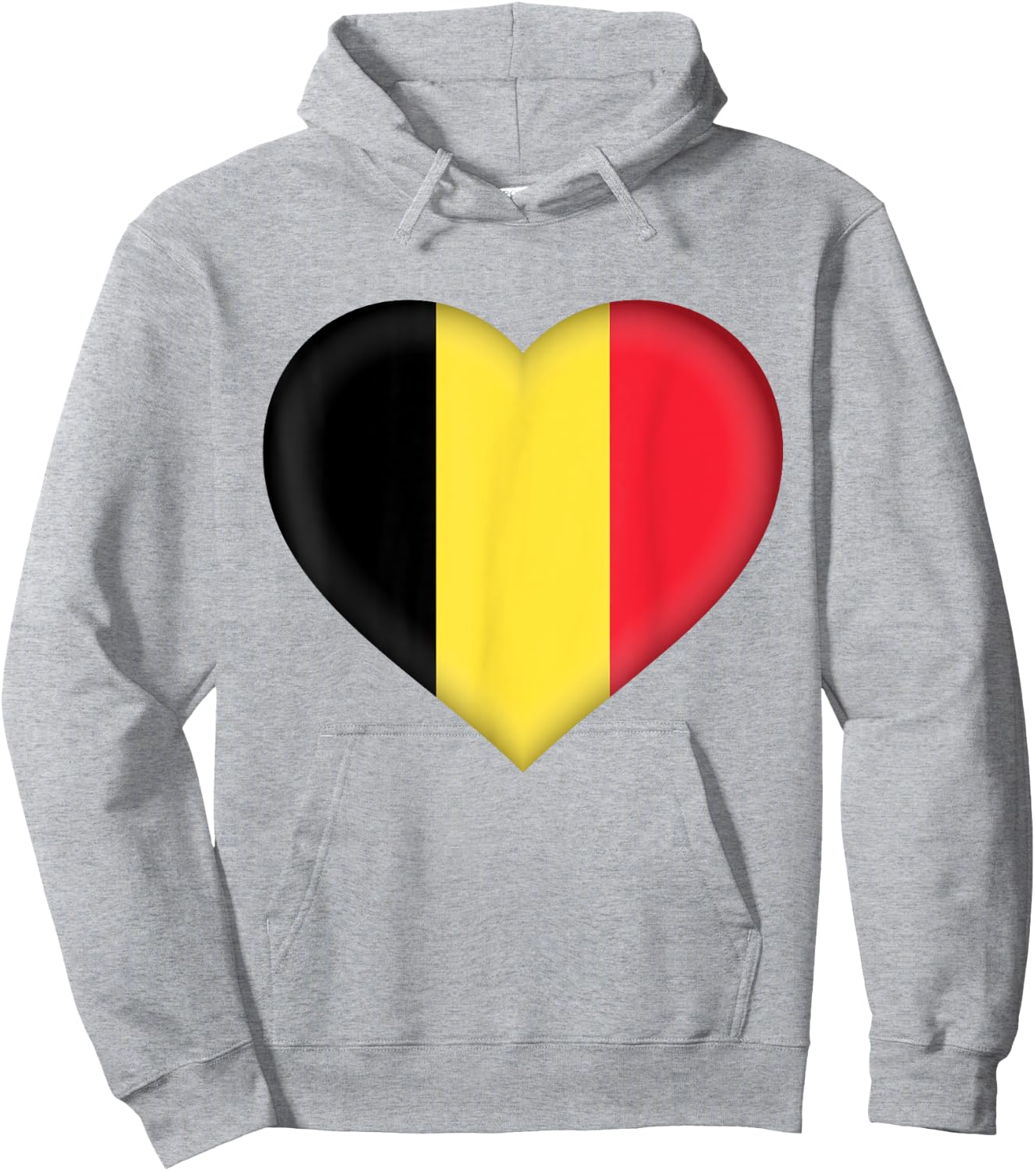 I Love Belgium | Belgian Flag Heart Outfit Hoodie - Hoodie | Ash