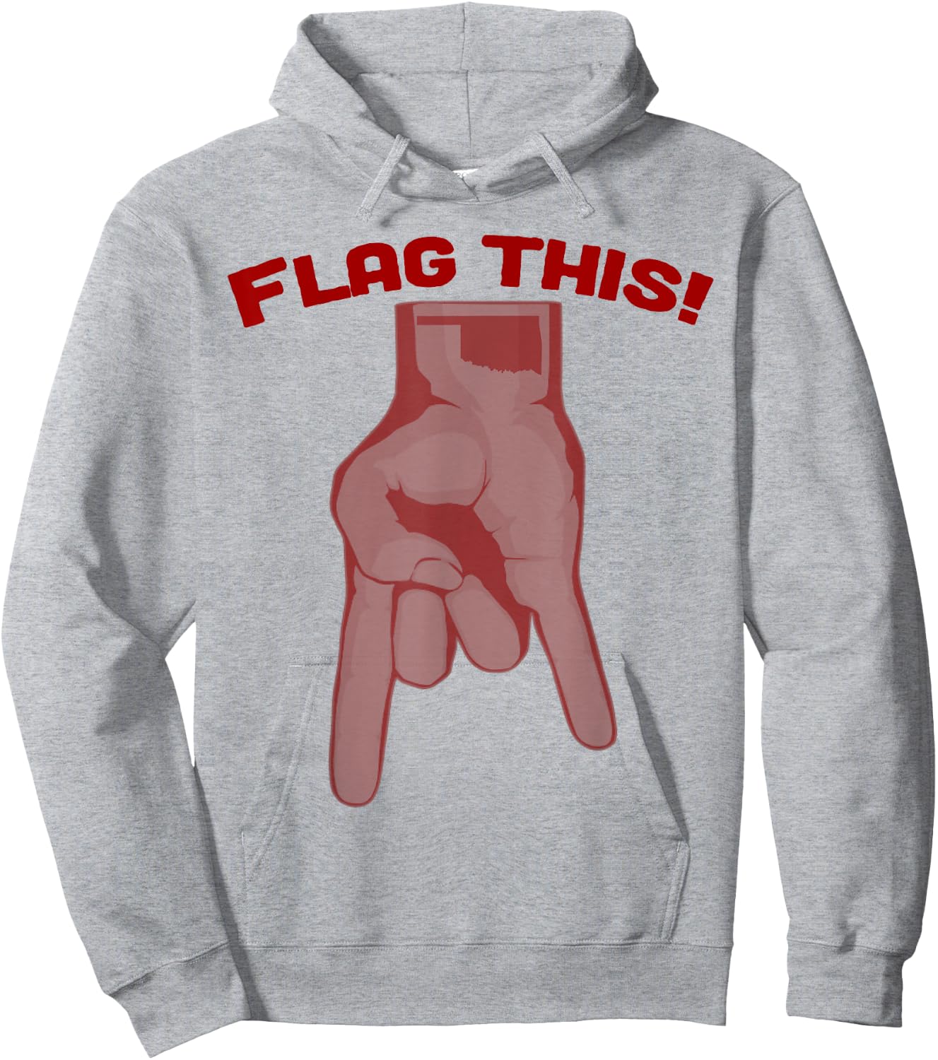 Flag This Oklahoma Upside Down Horns Hoodie - Hoodie | Ash
