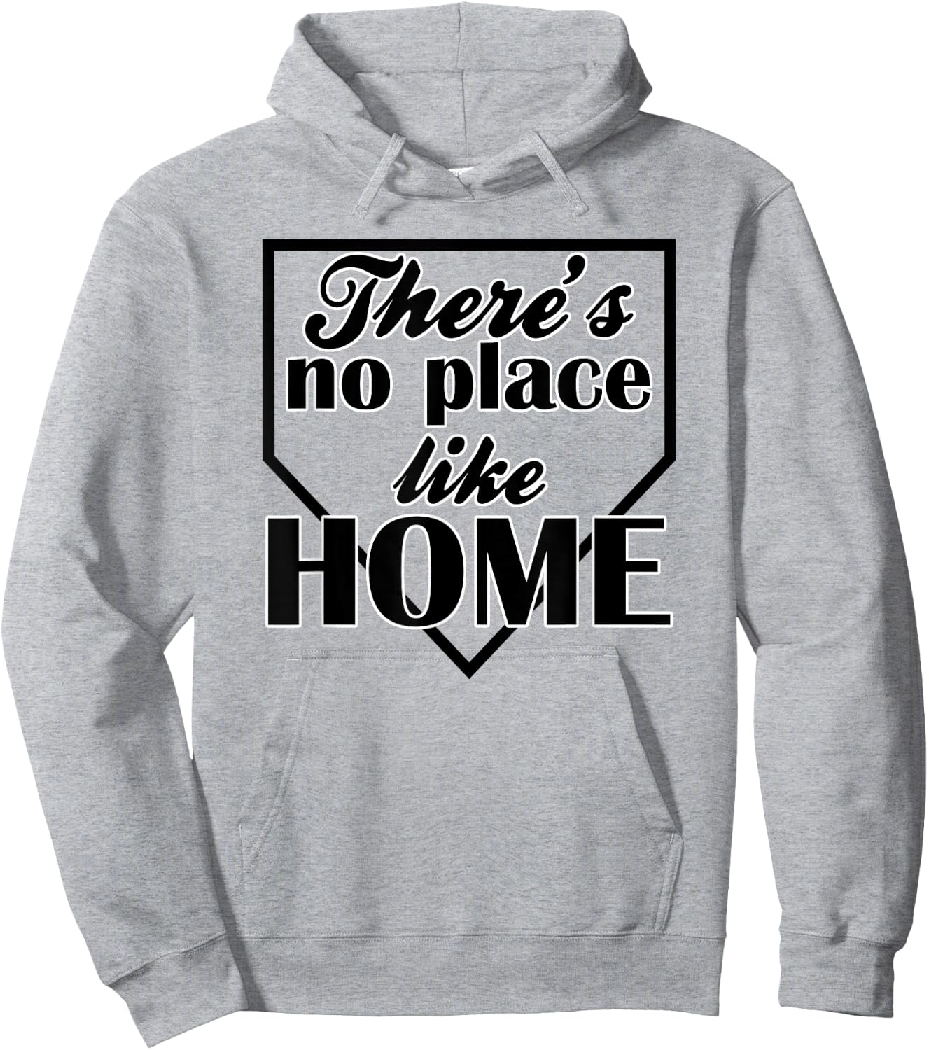 There's No Place Like Home Baseball Hoodie - Hoodie | Ash
