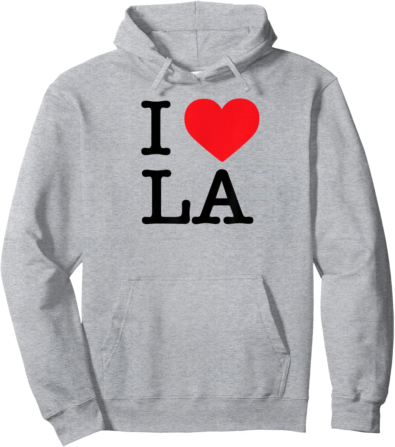 I Love LA Short Sleeve I Heart Los Angeles Top Hoodie - Hoodie | Ash