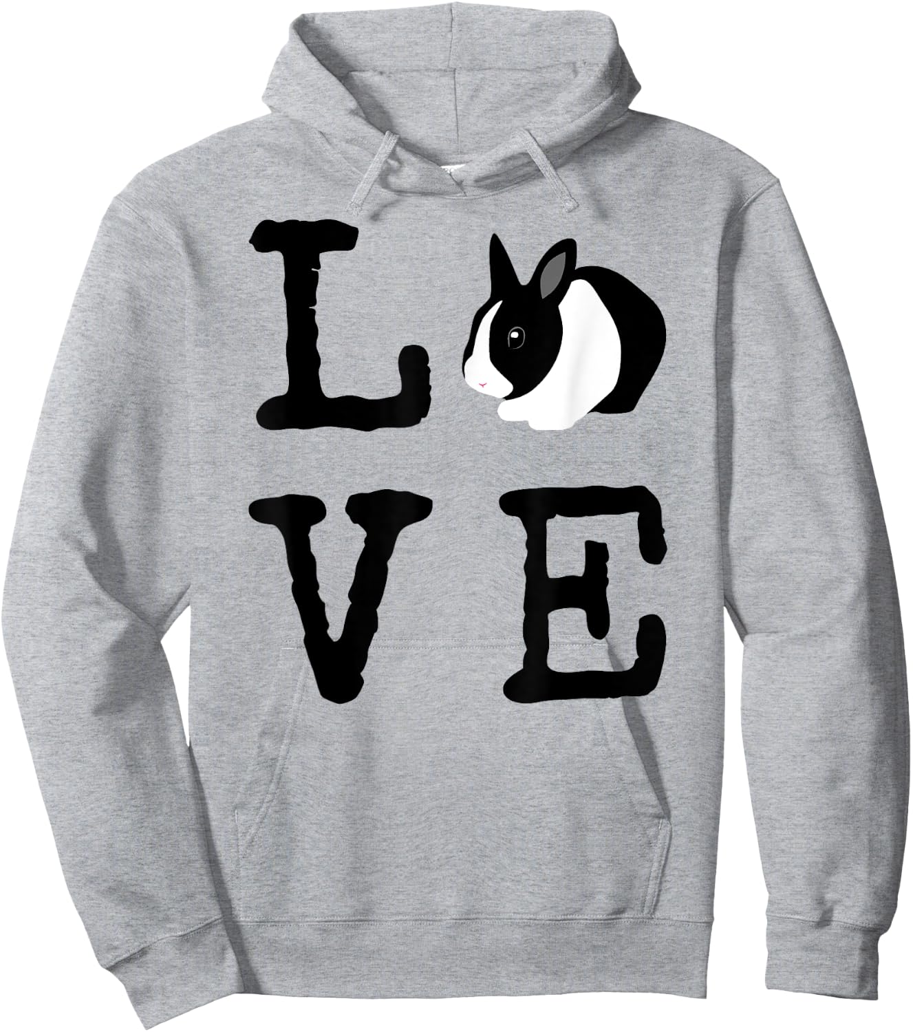Love Bunny Animal Dutch Rabbit Hoodie - Hoodie | Ash