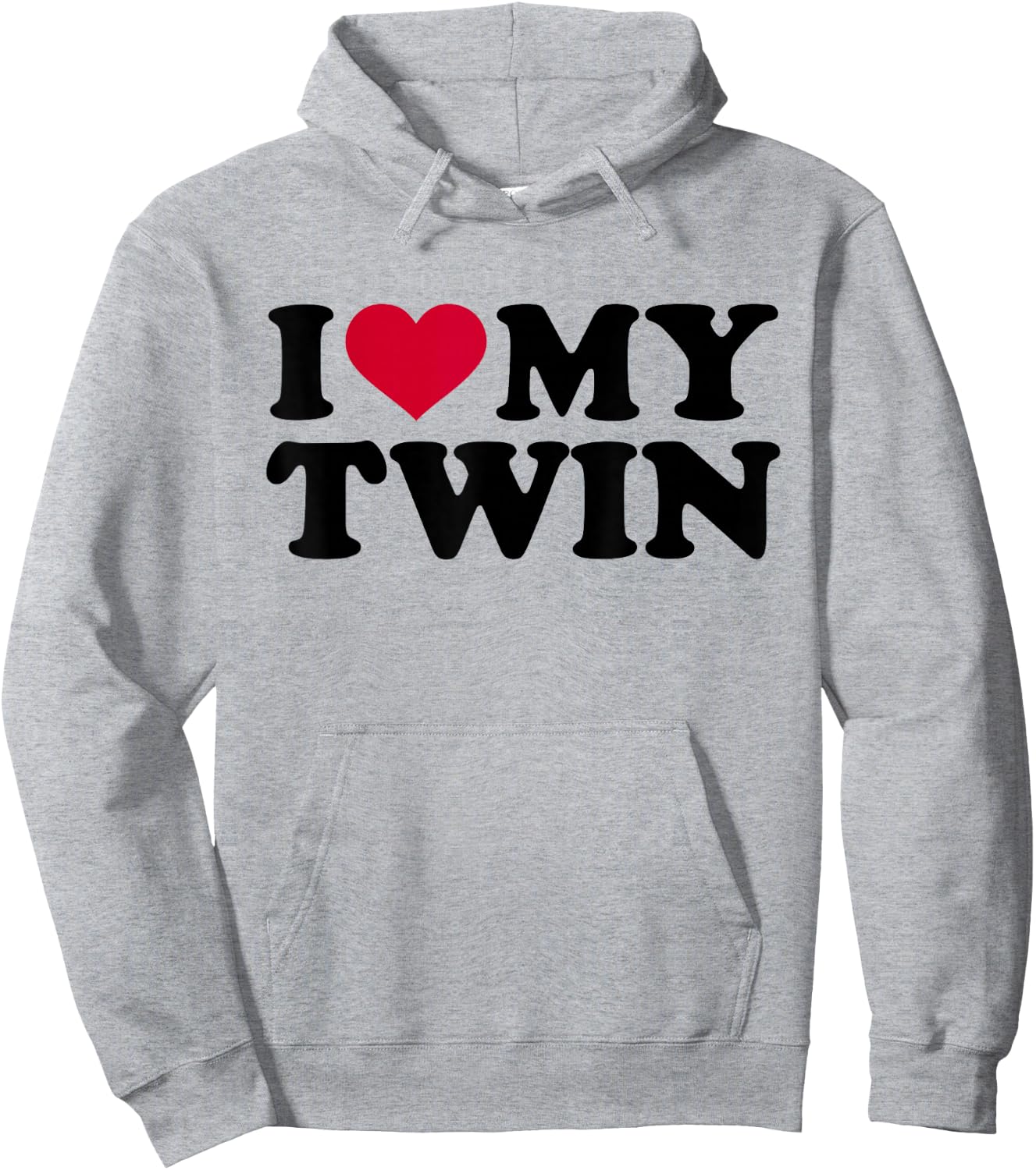 I Love My Twin Hoodie - Hoodie | Ash