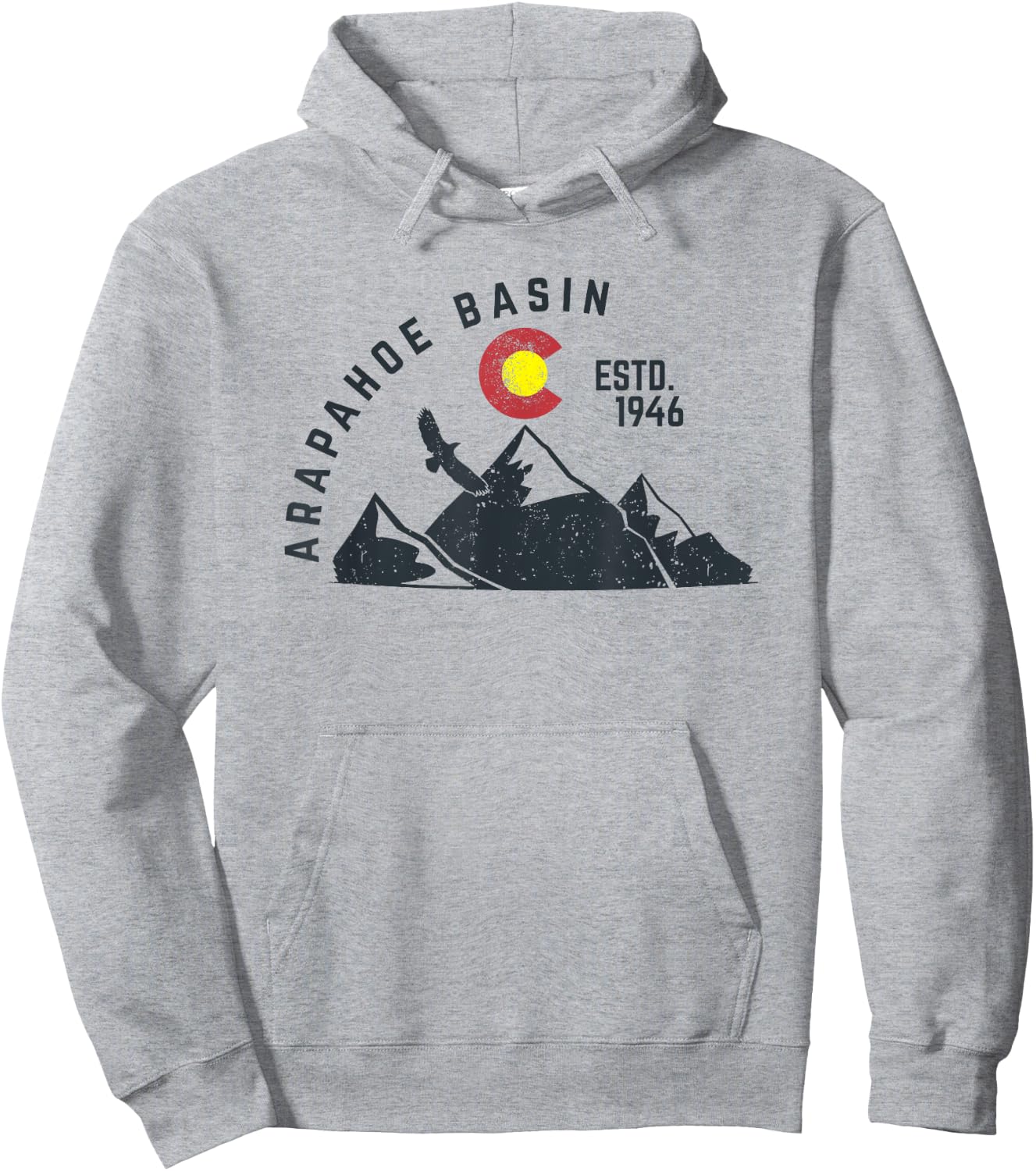 Arapahoe Basin Established 1946 Colorado Gift Hoodie - Hoodie | Ash