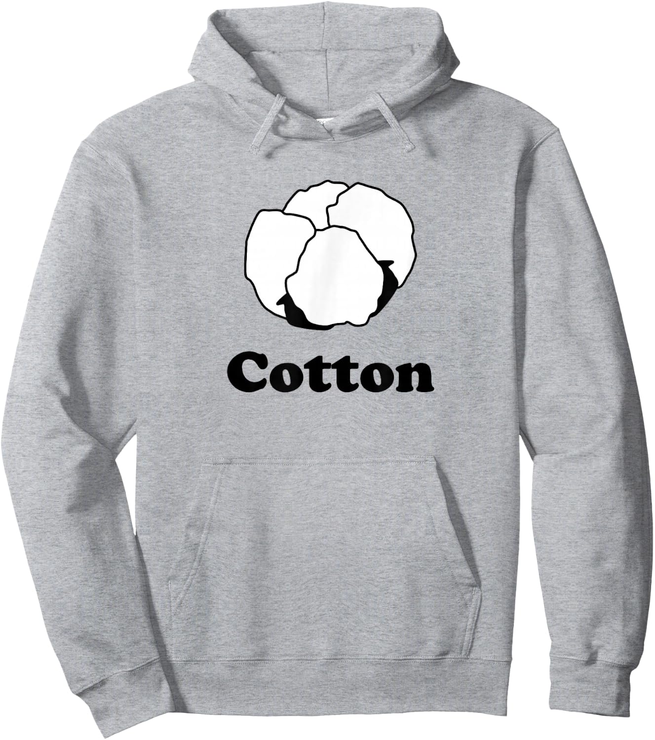 Cotton Boll T Shirt Hoodie - Hoodie | Ash