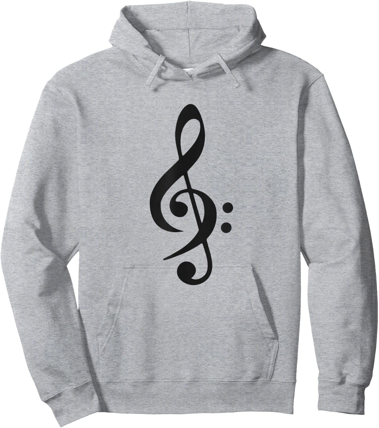 Bass Clef Cross Treble Clef Music Keys Hoodie - Hoodie | Ash