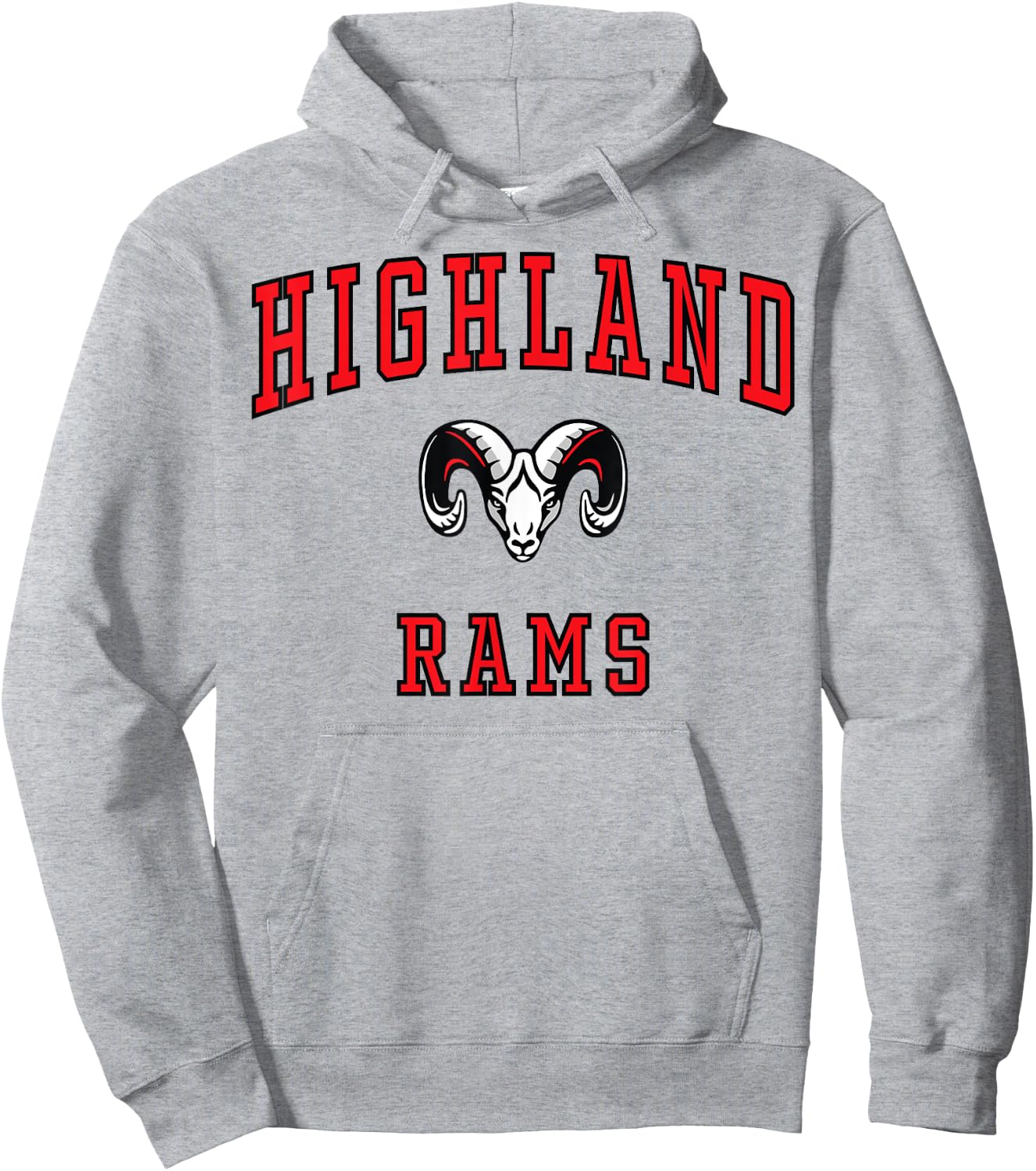 Highland High School Rams C1 Hoodie - Hoodie | Ash