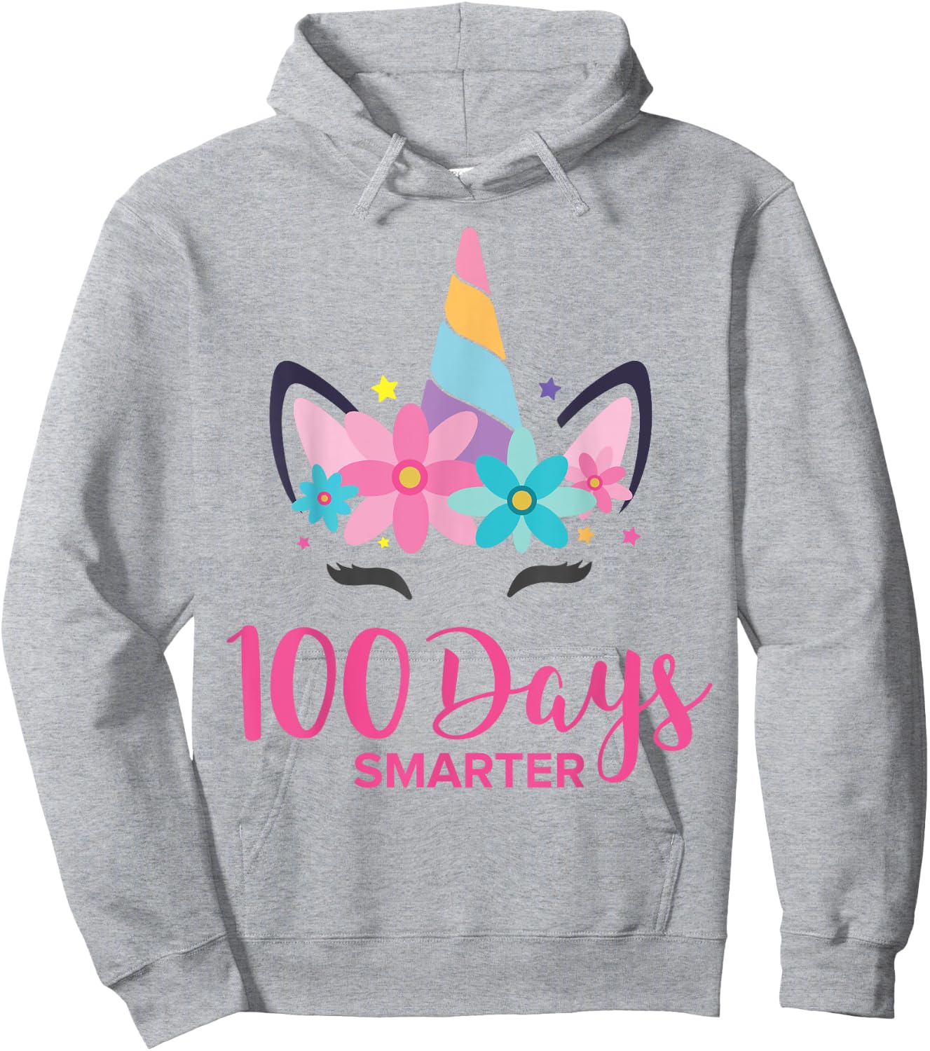 100 Days of School Unicorn Girls Costume Hoodie - Hoodie | Ash