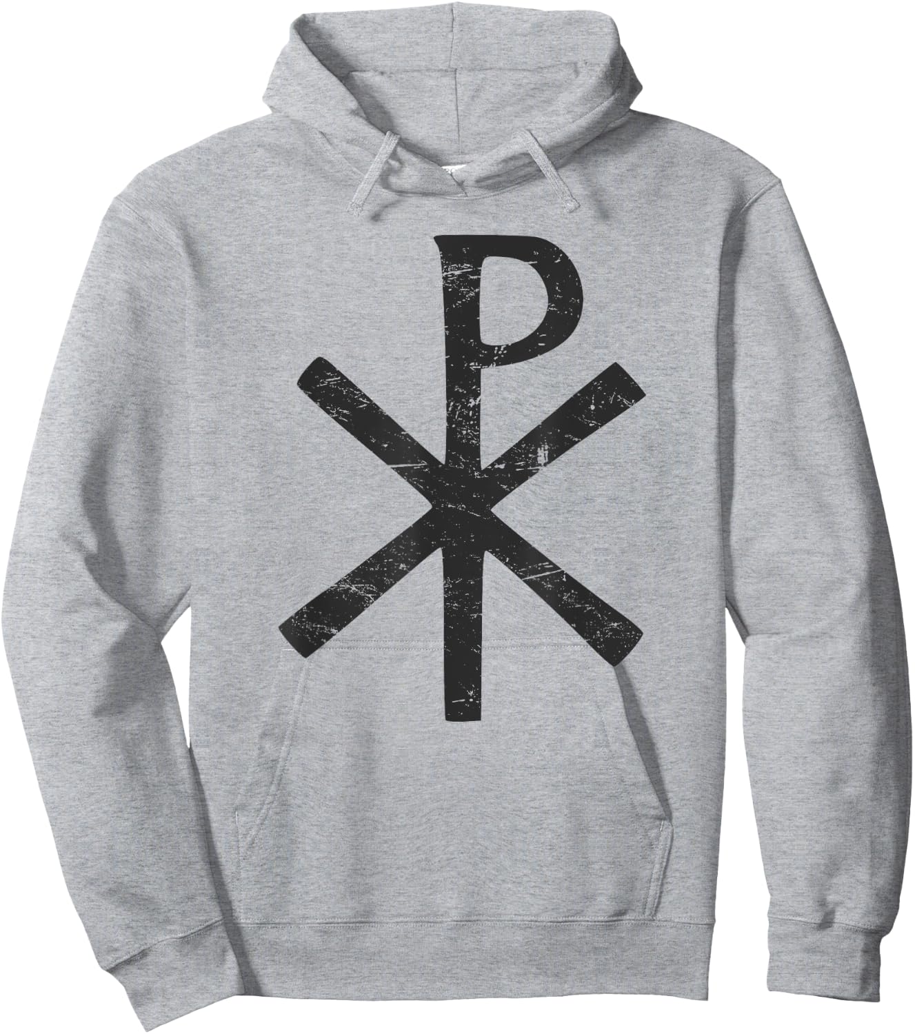 Chi Rho Christian Catholic Symbol Hoodie - Hoodie | Ash
