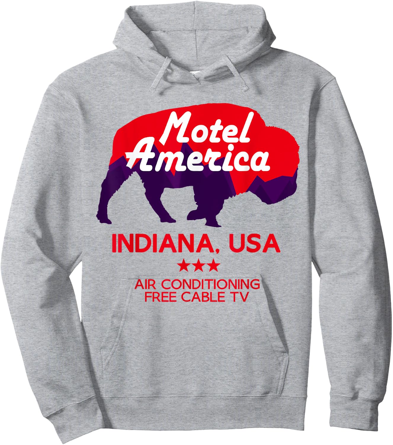 Motel America Novelty Shirt Hoodie - Hoodie | Ash