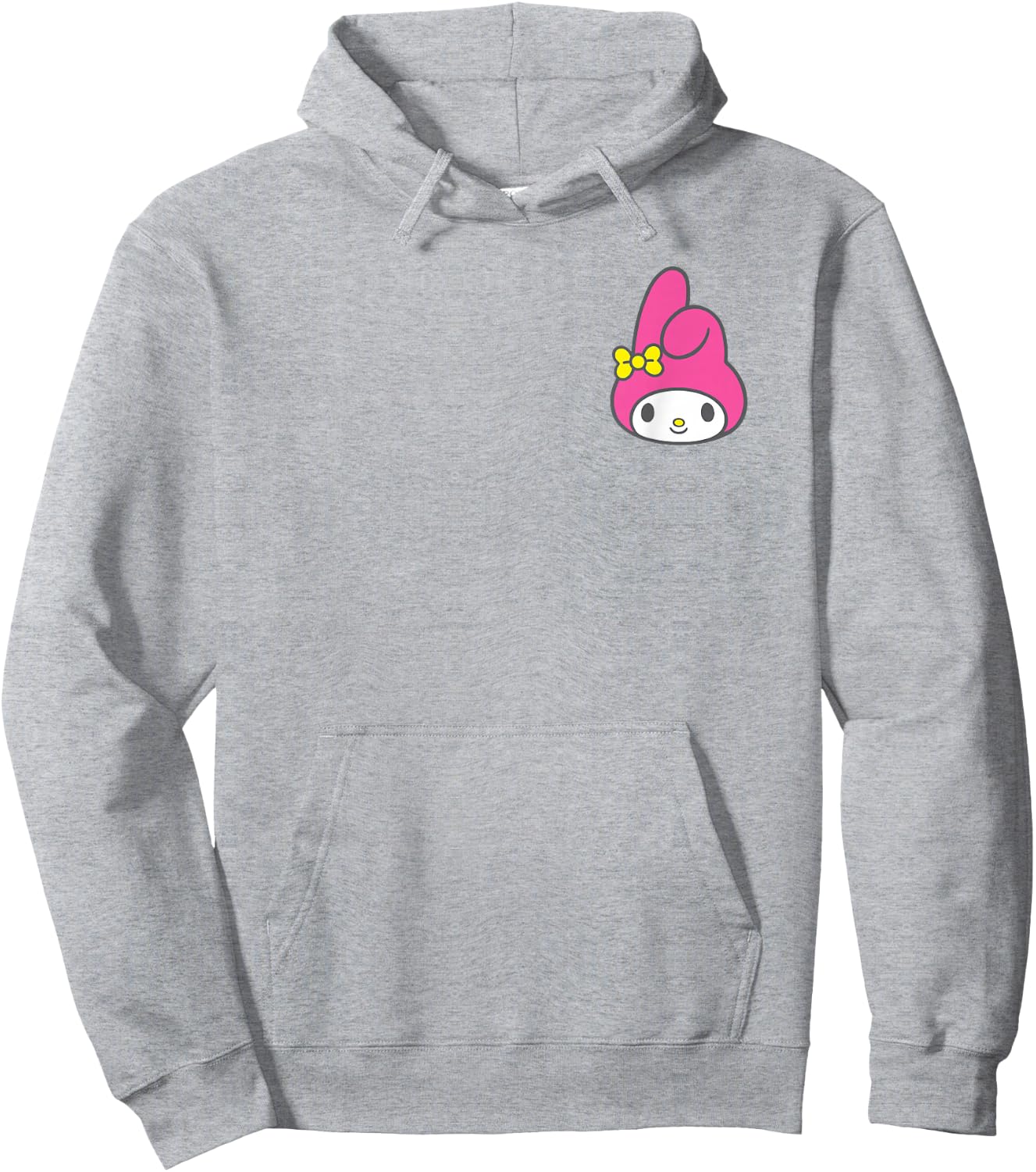 My Melody Front and Back Logo Shirt Hoodie - Hoodie | Ash