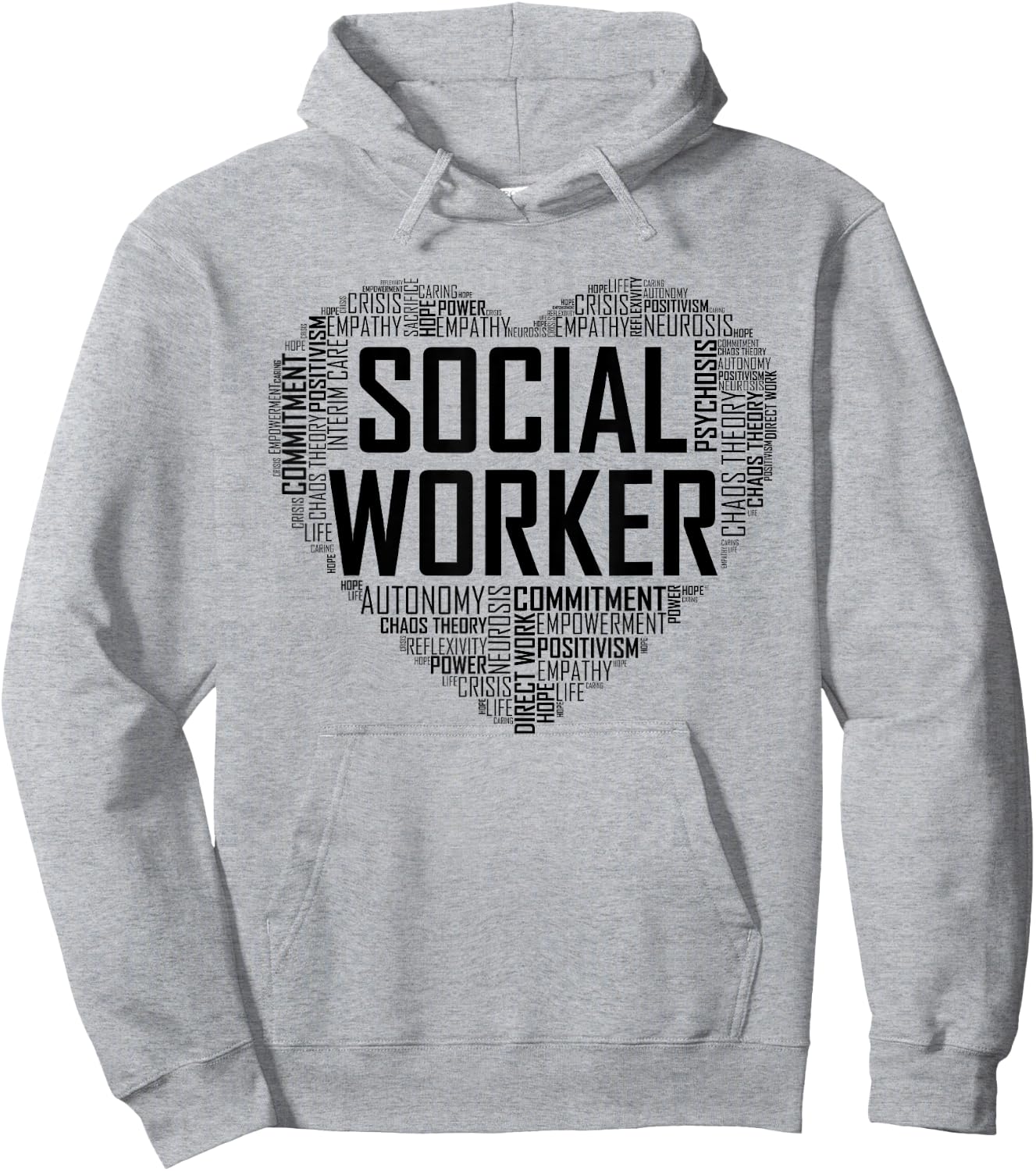 Social Worker Gift Month Love Hoodie - Hoodie | Ash
